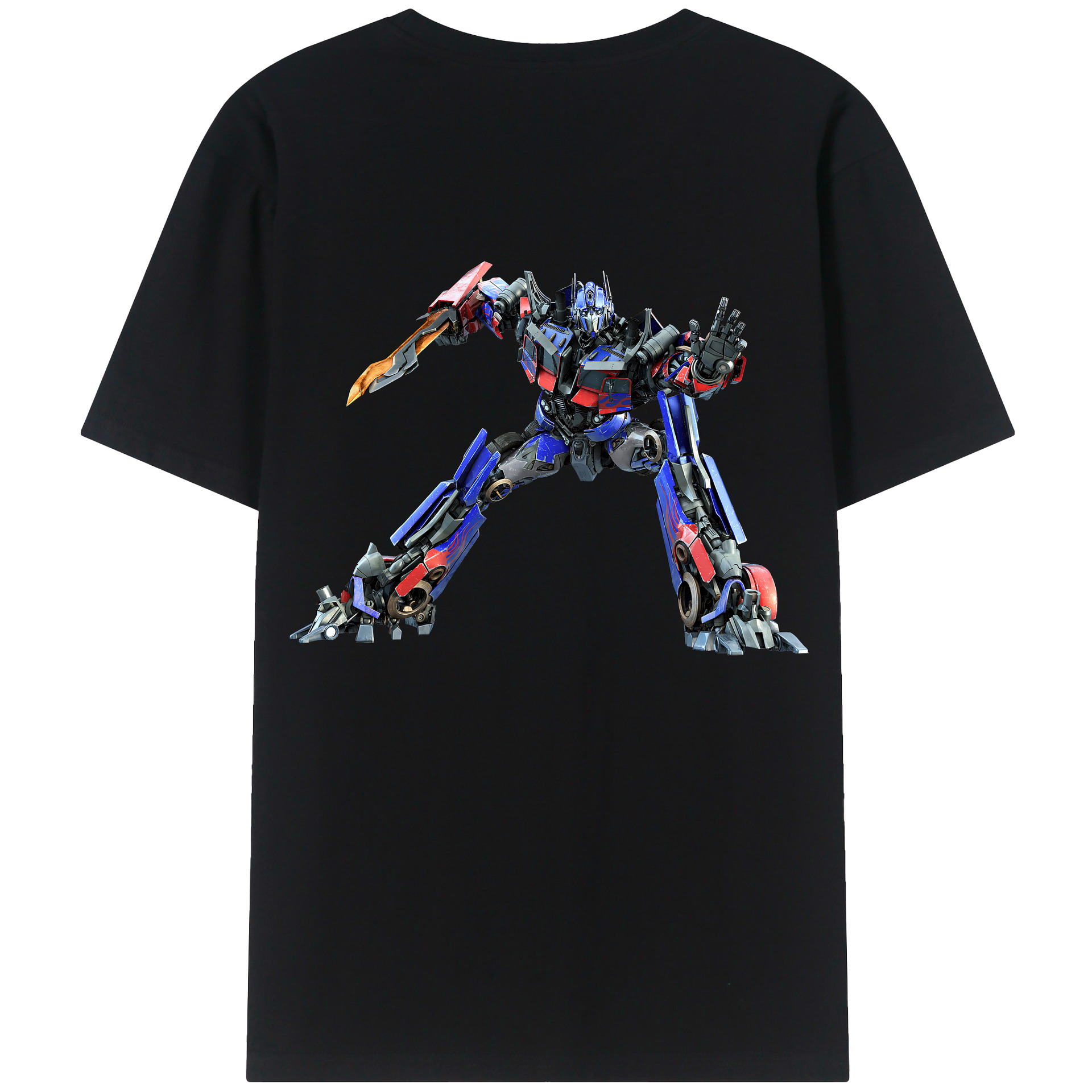 （画像用） Transformers トランスフォーマー 綿100％半袖Tシャツ（背面プリント）