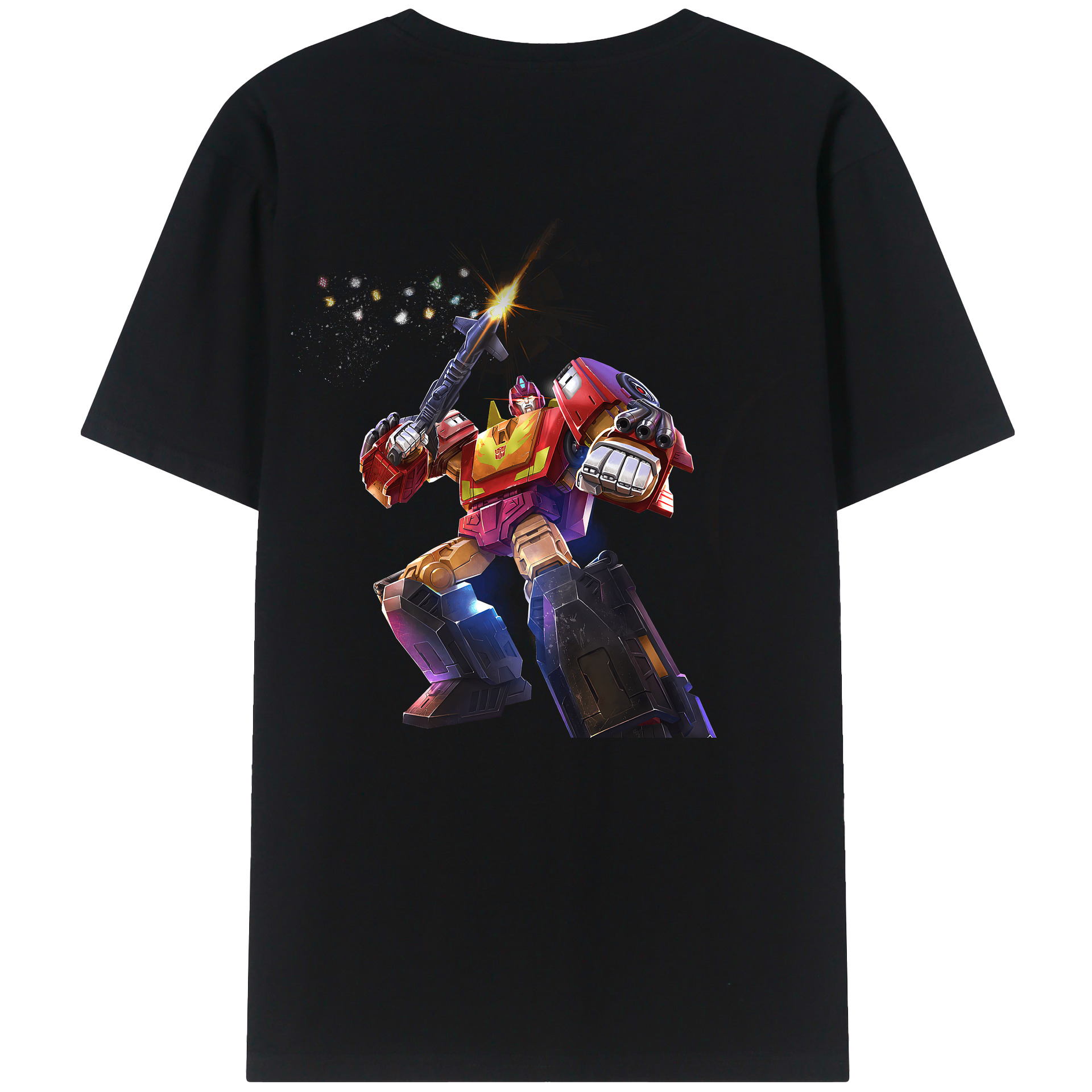 （画像用） Transformers トランスフォーマー 綿100％半袖Tシャツ（背面プリント）