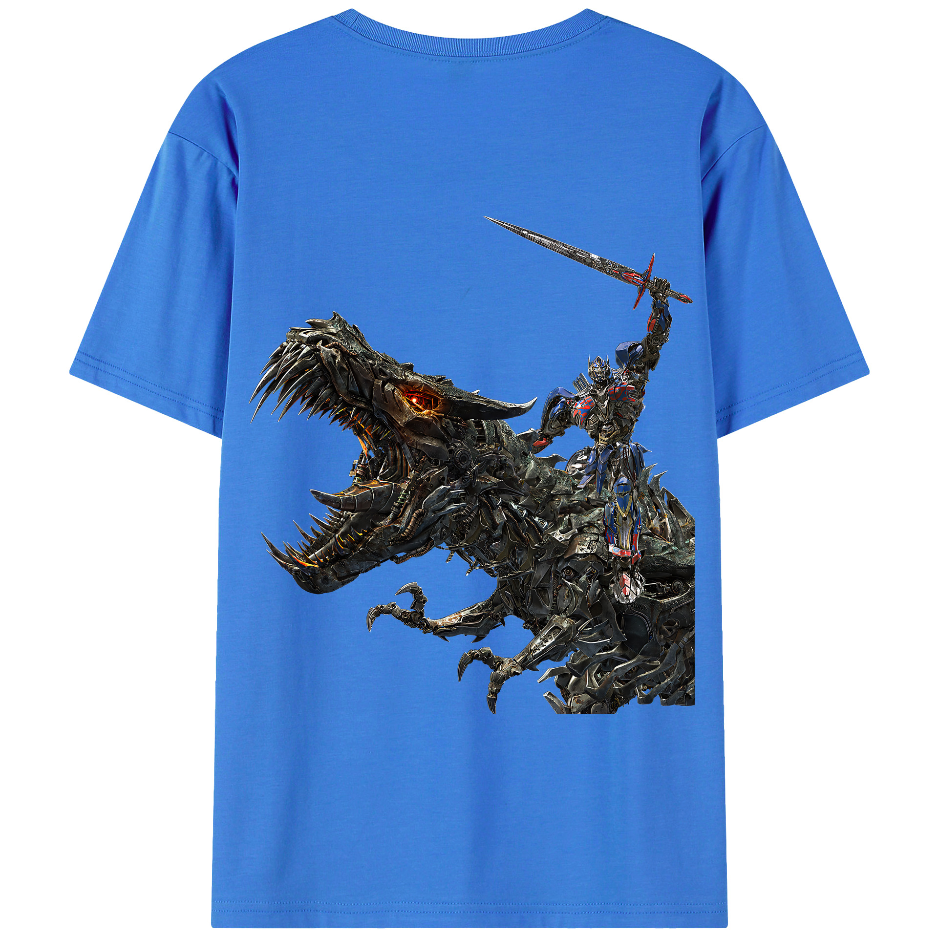 （画像用） Transformers トランスフォーマー 綿100％半袖Tシャツ（背面プリント）