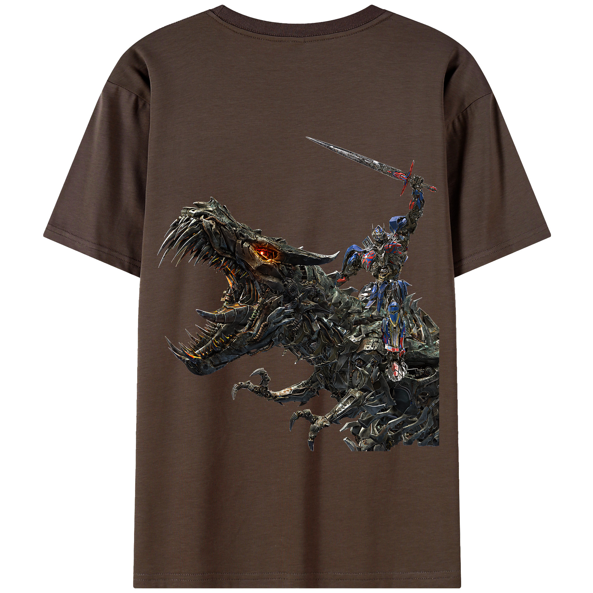 （画像用） Transformers トランスフォーマー 綿100％半袖Tシャツ（背面プリント）