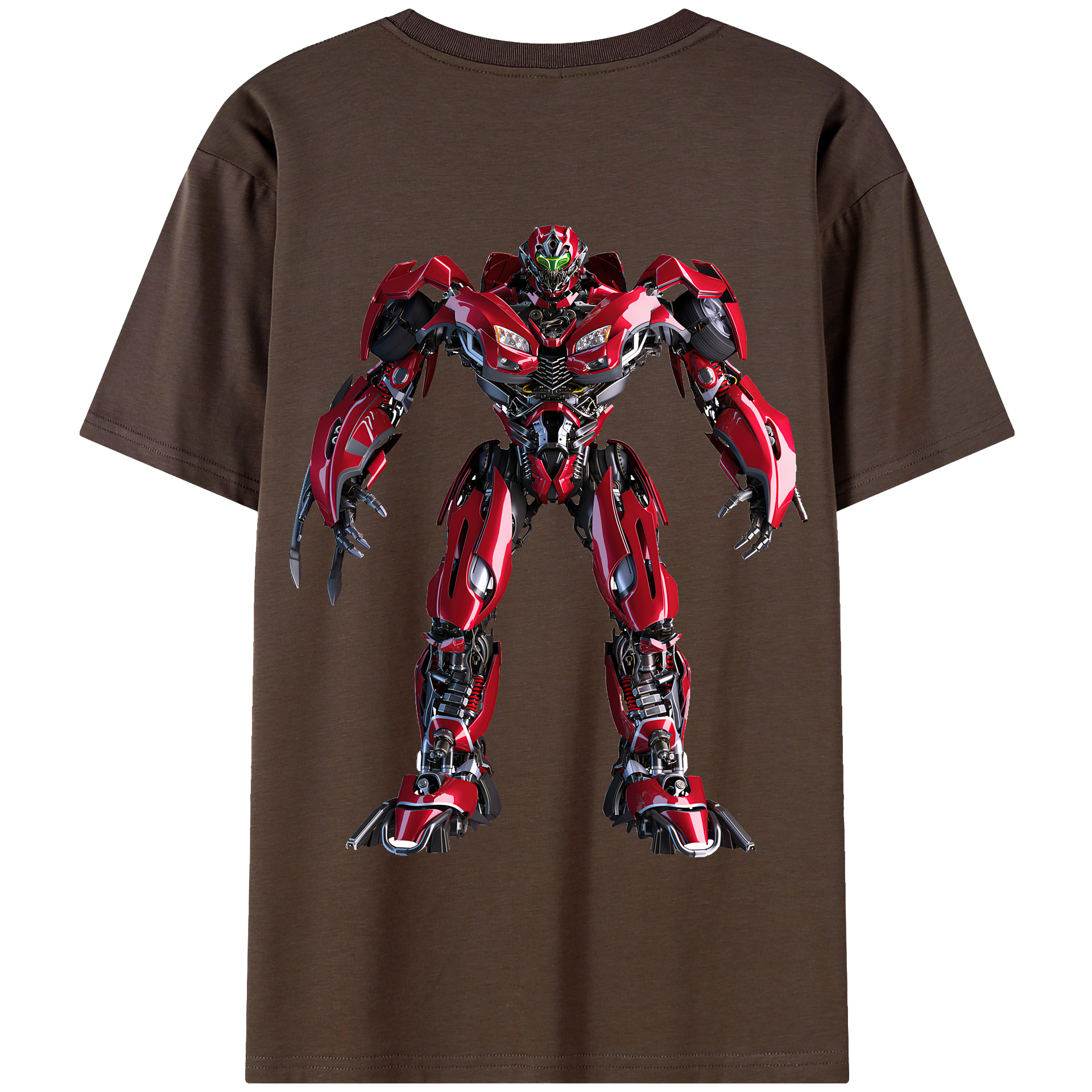 （画像用） Transformers トランスフォーマー 綿100％半袖Tシャツ（背面プリント）