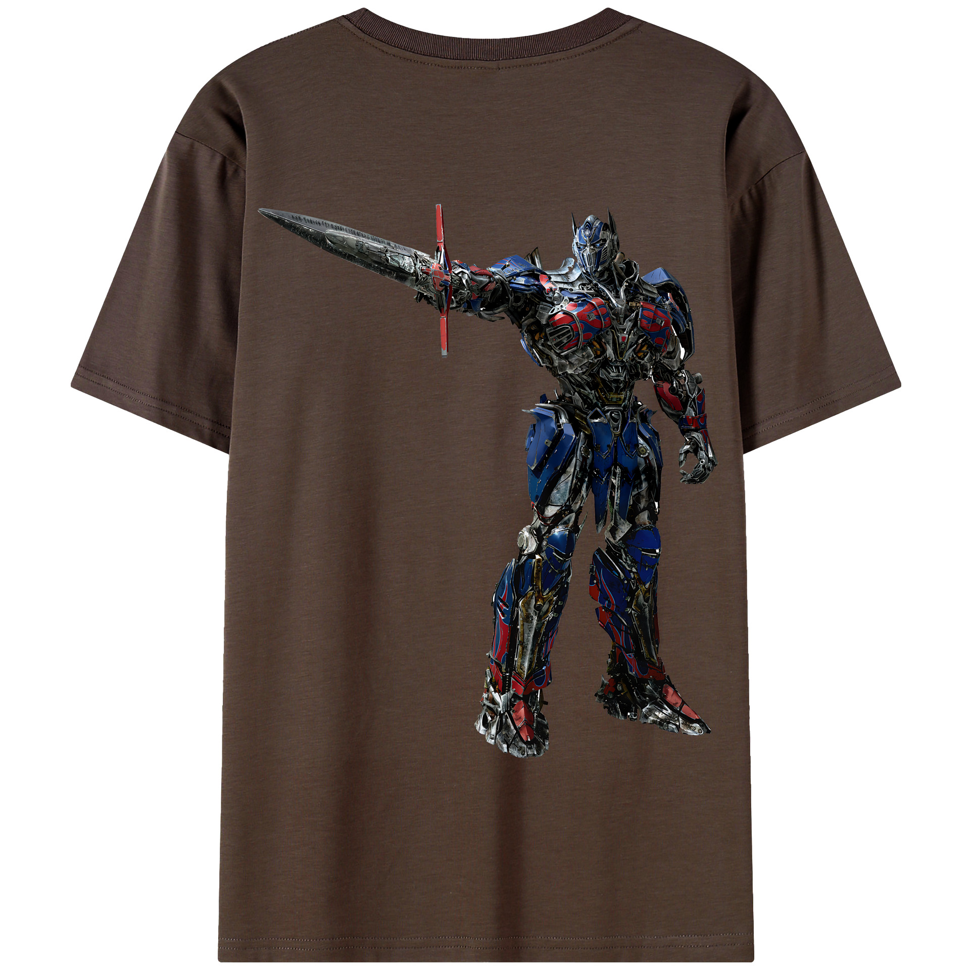 （画像用） Transformers トランスフォーマー 綿100％半袖Tシャツ（背面プリント）
