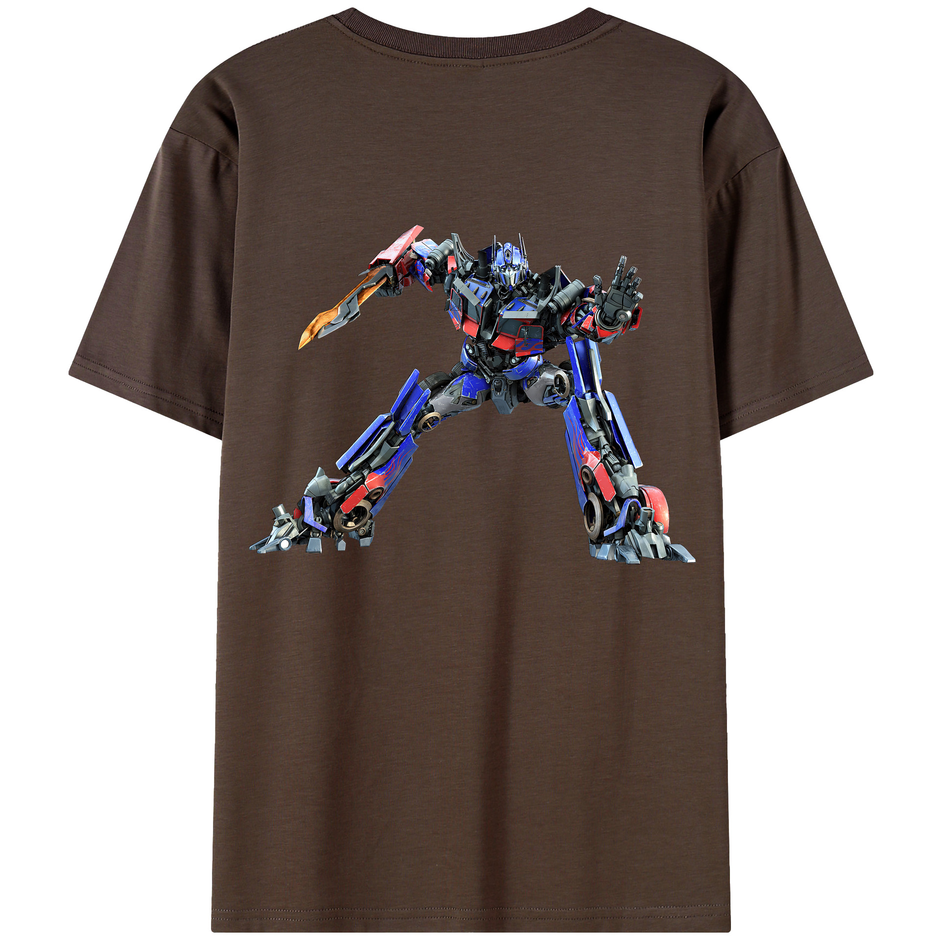 （画像用） Transformers トランスフォーマー 綿100％半袖Tシャツ（背面プリント）