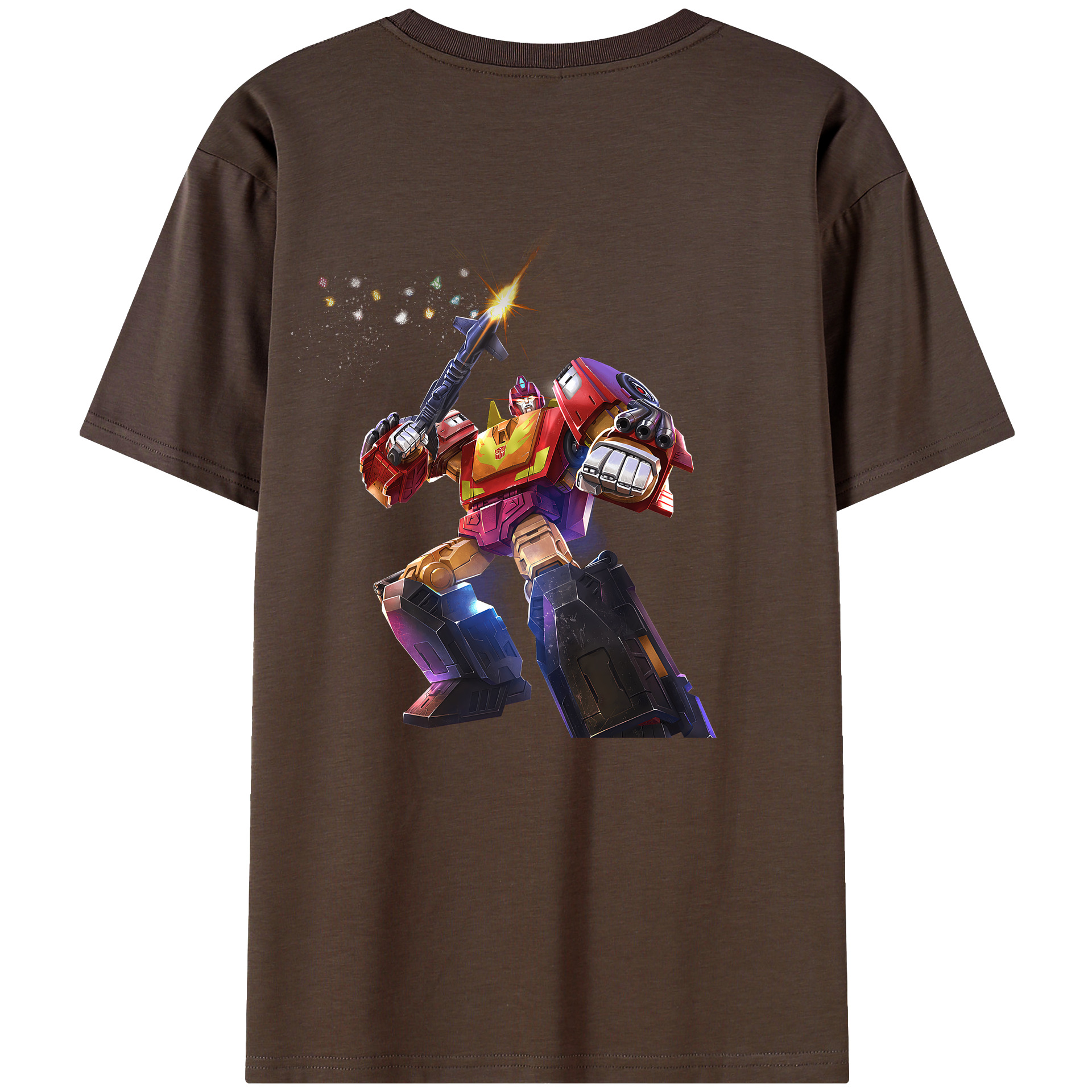 （画像用） Transformers トランスフォーマー 綿100％半袖Tシャツ（背面プリント）