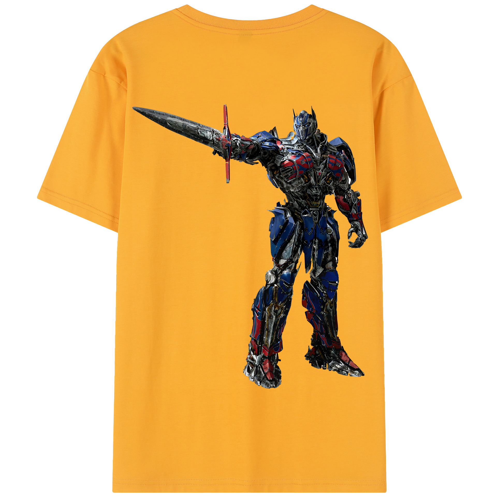 （画像用） Transformers トランスフォーマー 綿100％半袖Tシャツ（背面プリント）
