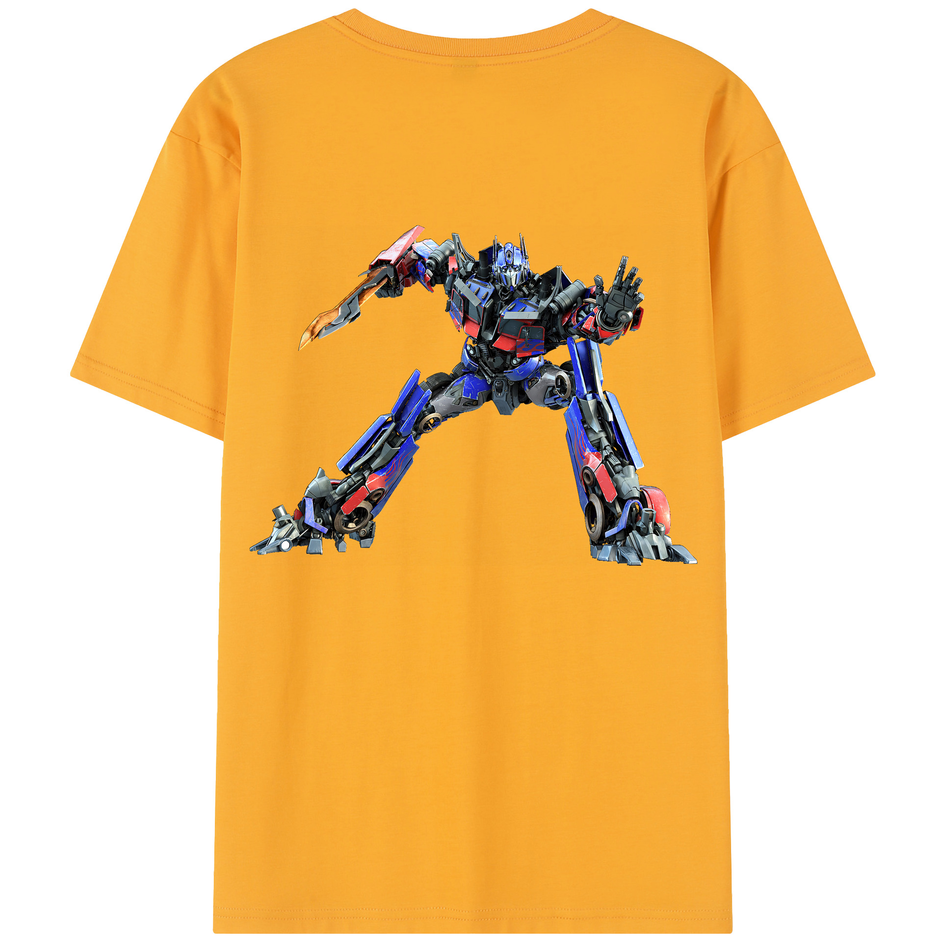 （画像用） Transformers トランスフォーマー 綿100％半袖Tシャツ（背面プリント）
