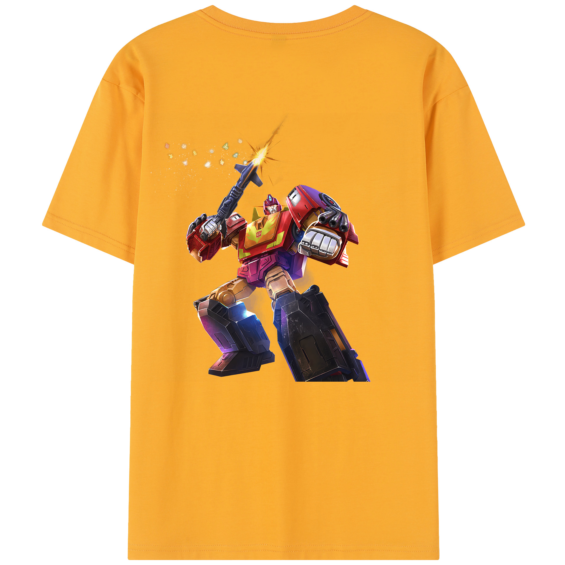 （画像用） Transformers トランスフォーマー 綿100％半袖Tシャツ（背面プリント）