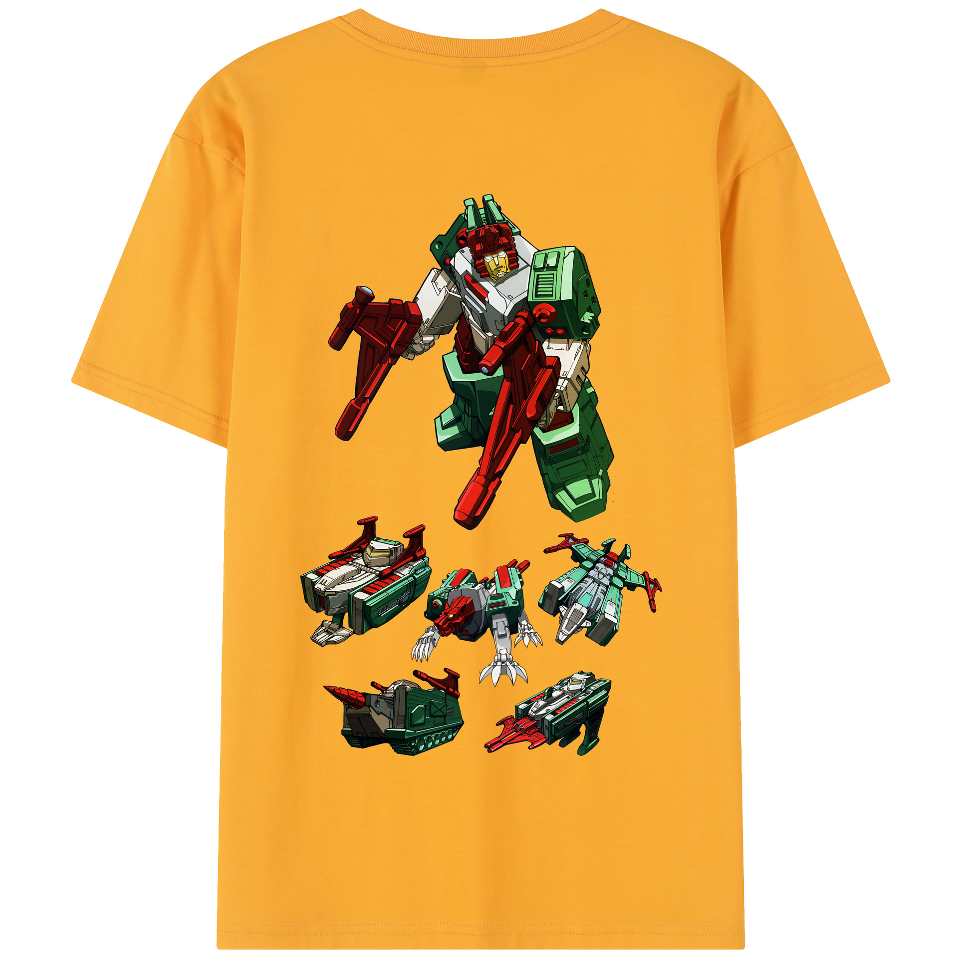 （画像用） Transformers トランスフォーマー 綿100％半袖Tシャツ（背面プリント）