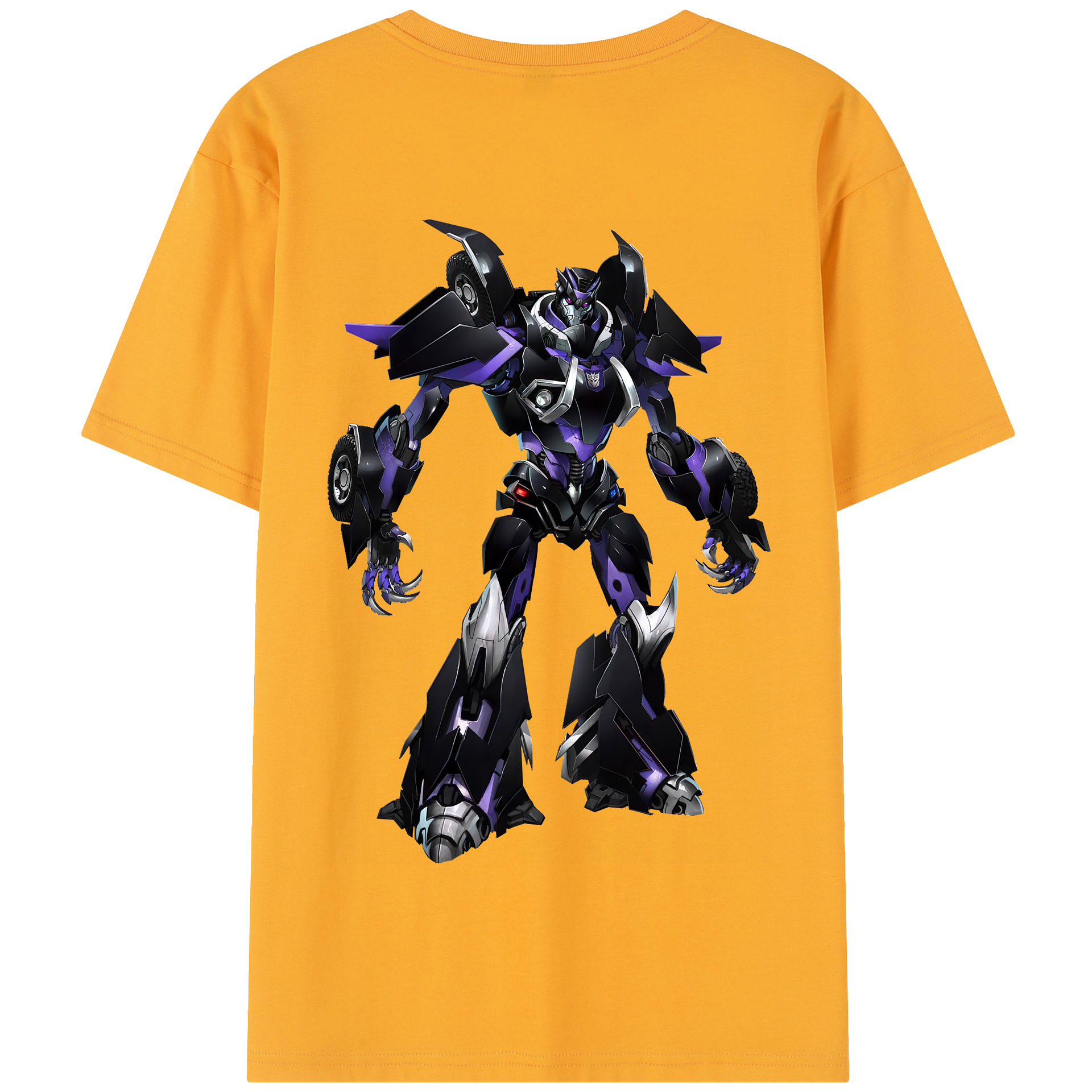 （画像用） Transformers トランスフォーマー 綿100％半袖Tシャツ（背面プリント）