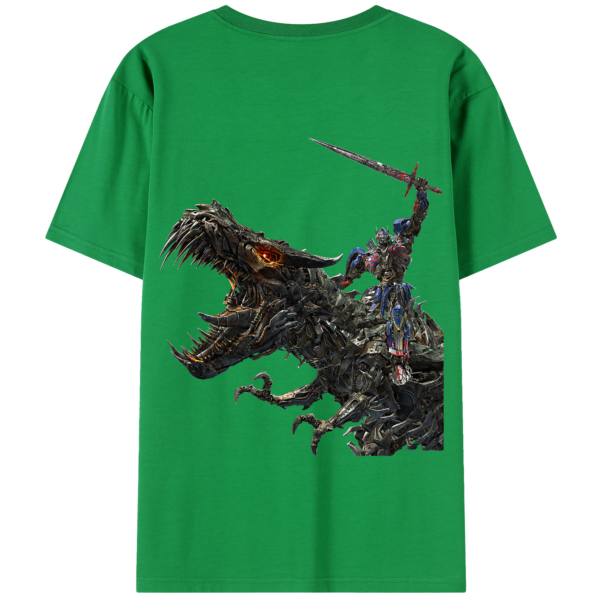 （画像用） Transformers トランスフォーマー 綿100％半袖Tシャツ（背面プリント）