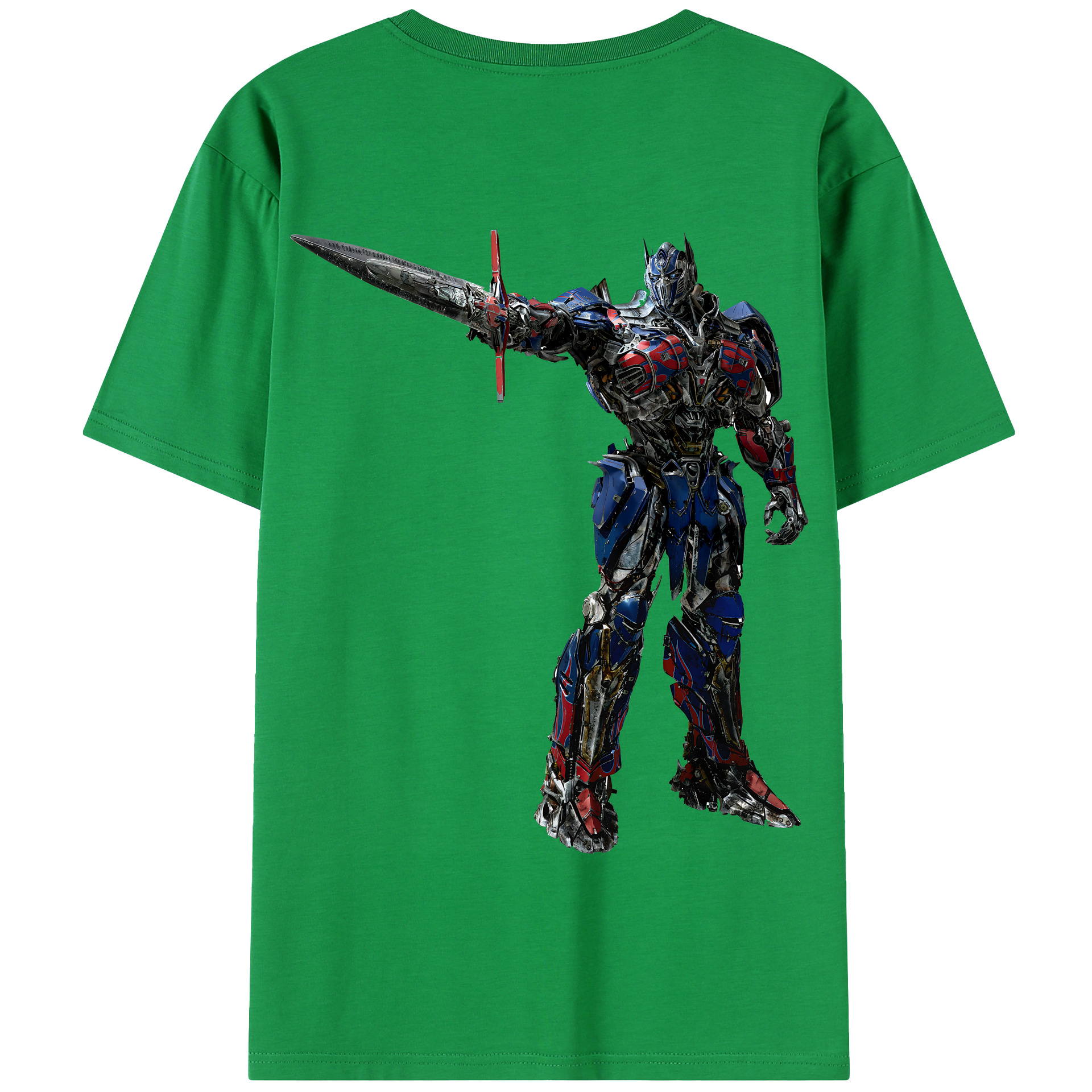 （画像用） Transformers トランスフォーマー 綿100％半袖Tシャツ（背面プリント）
