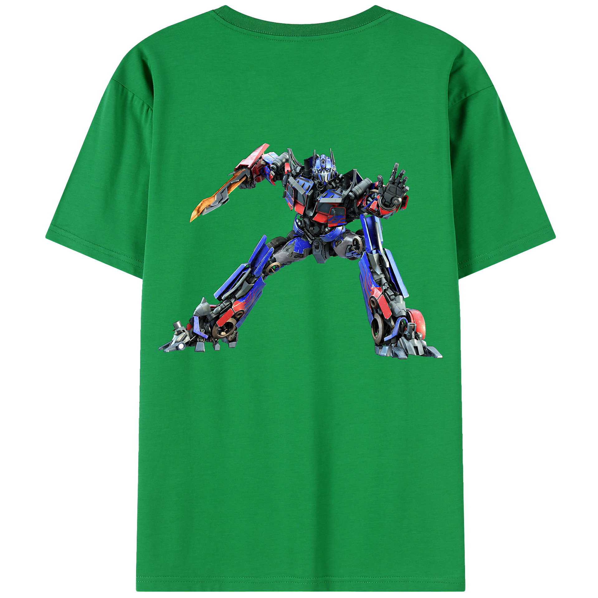 （画像用） Transformers トランスフォーマー 綿100％半袖Tシャツ（背面プリント）