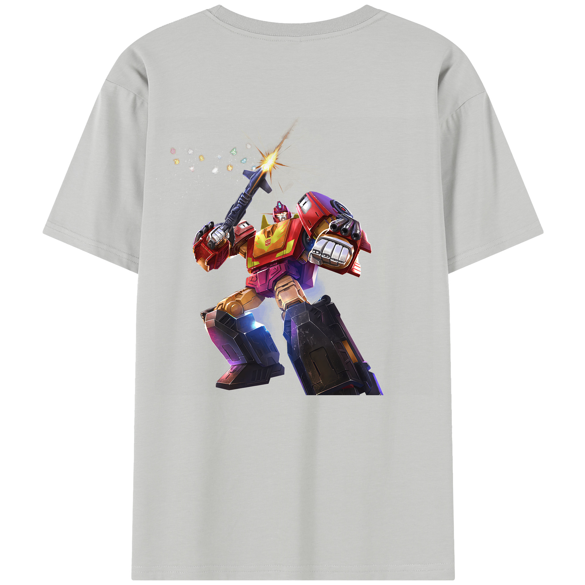 （画像用） Transformers トランスフォーマー 綿100％半袖Tシャツ（背面プリント）