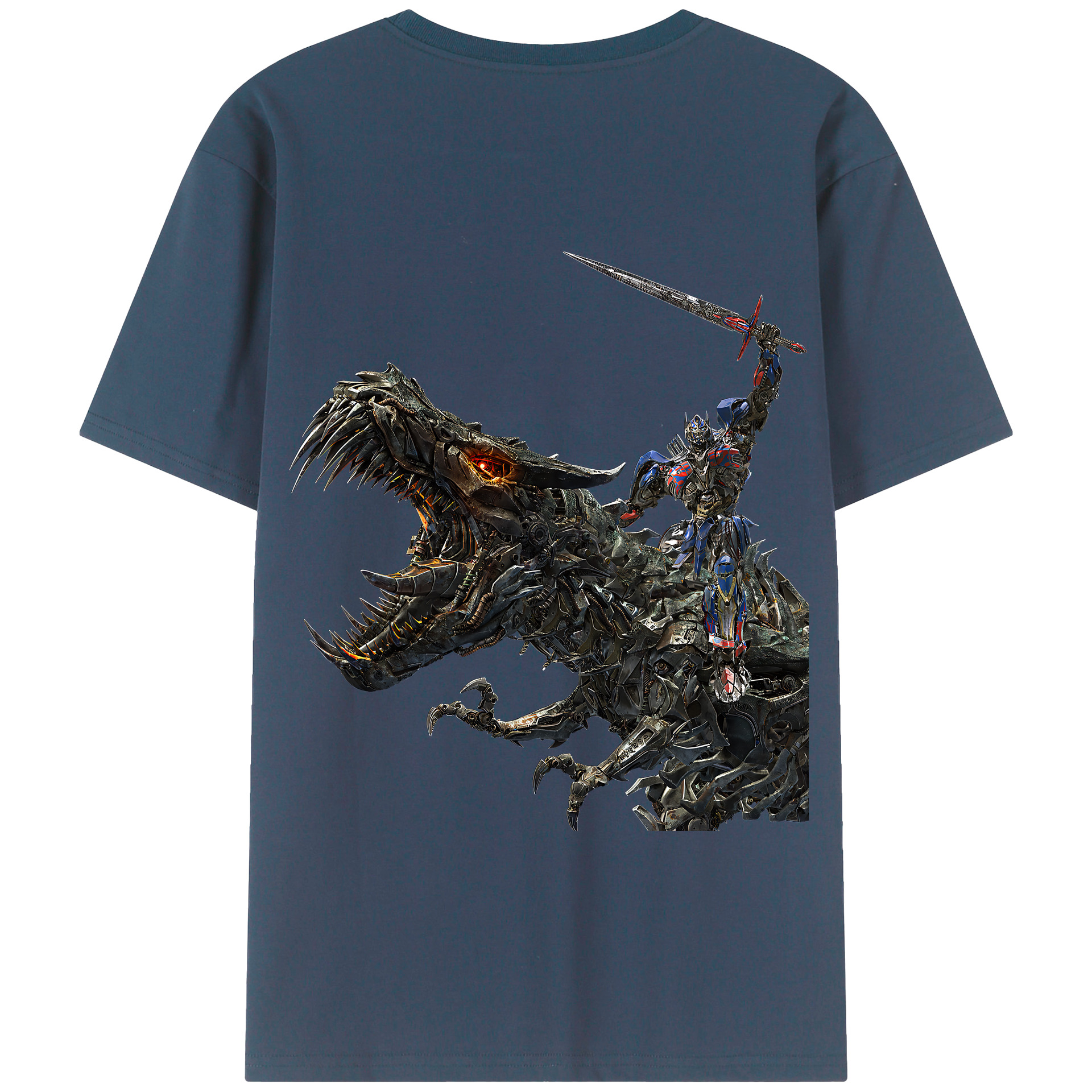 （画像用） Transformers トランスフォーマー 綿100％半袖Tシャツ（背面プリント）