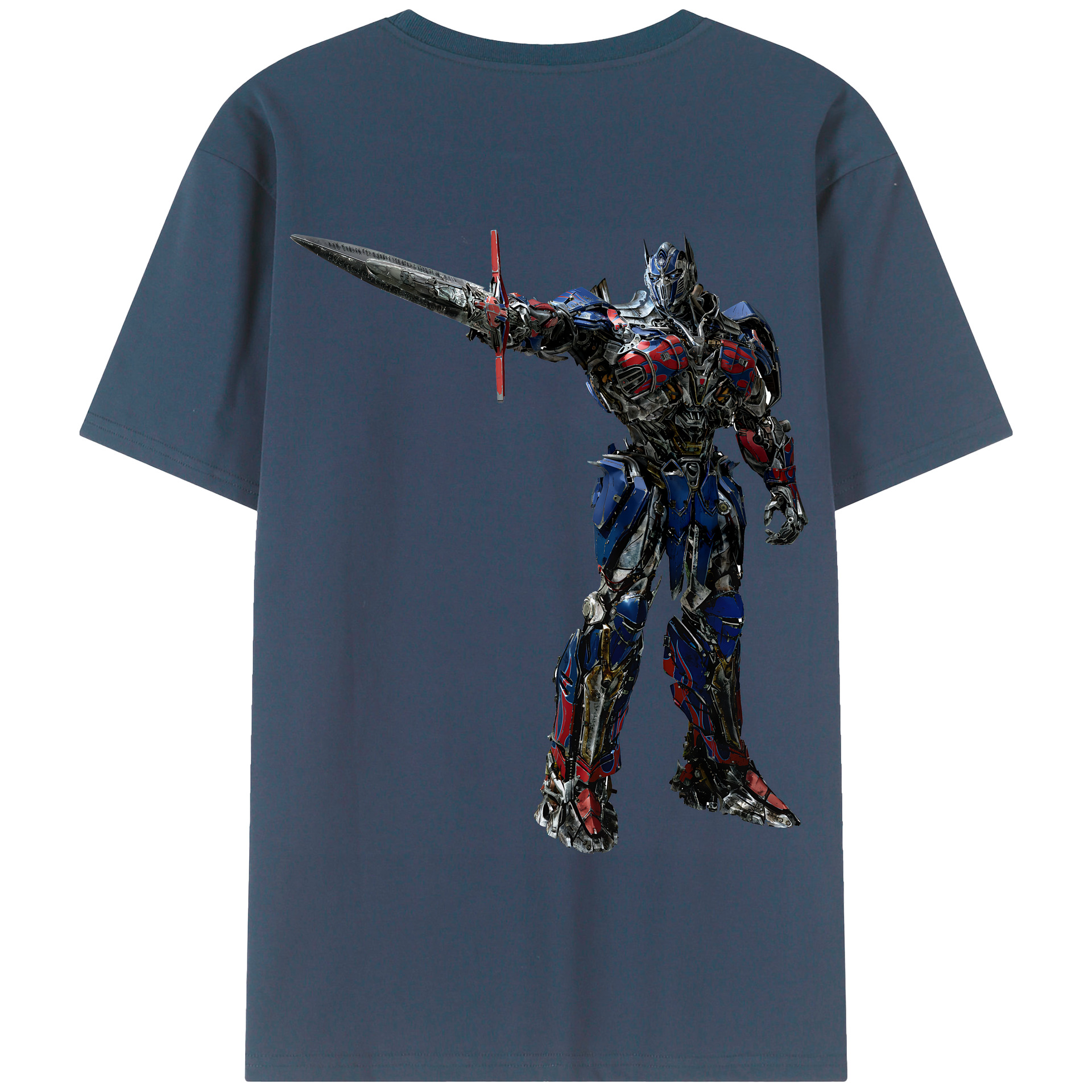 （画像用） Transformers トランスフォーマー 綿100％半袖Tシャツ（背面プリント）