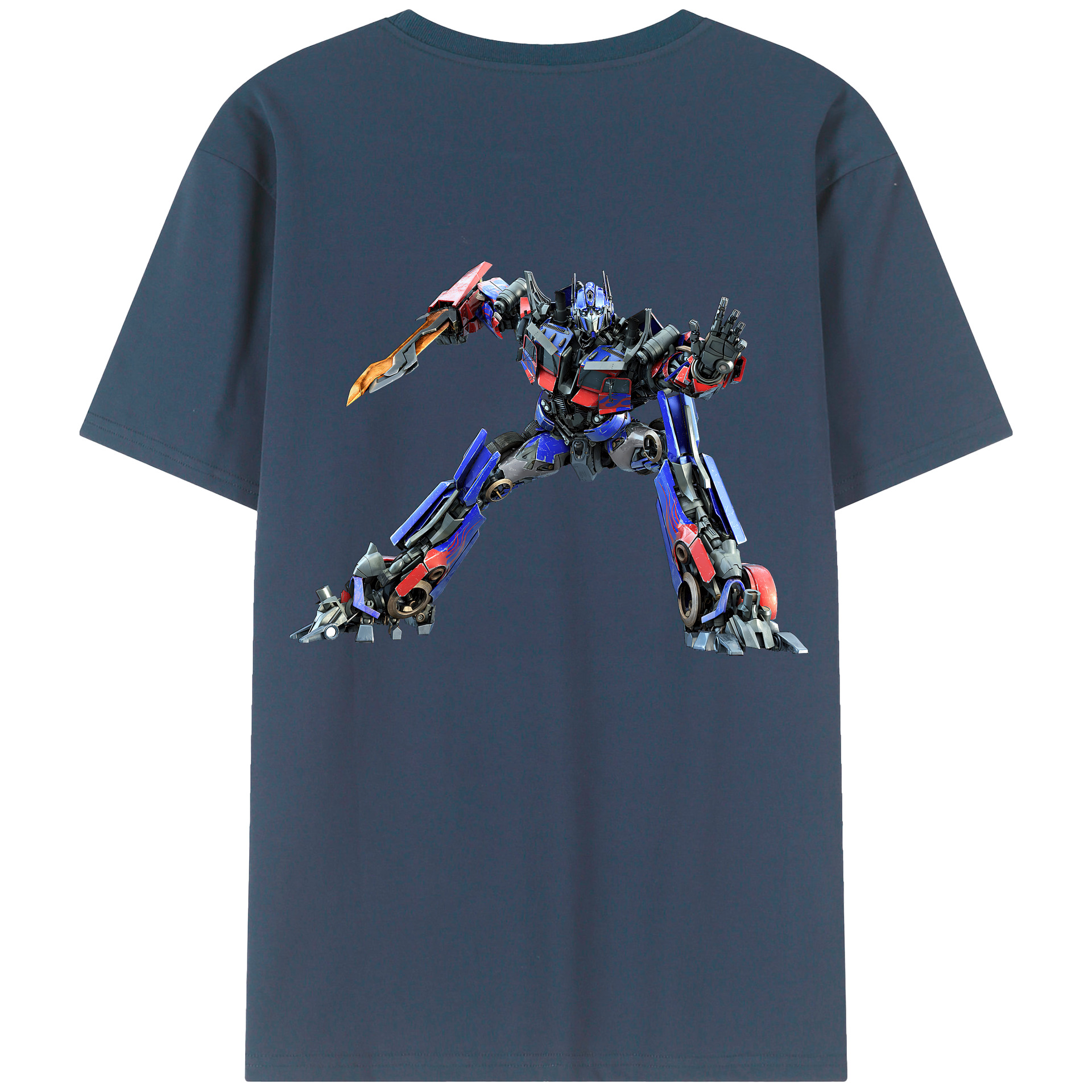 （画像用） Transformers トランスフォーマー 綿100％半袖Tシャツ（背面プリント）