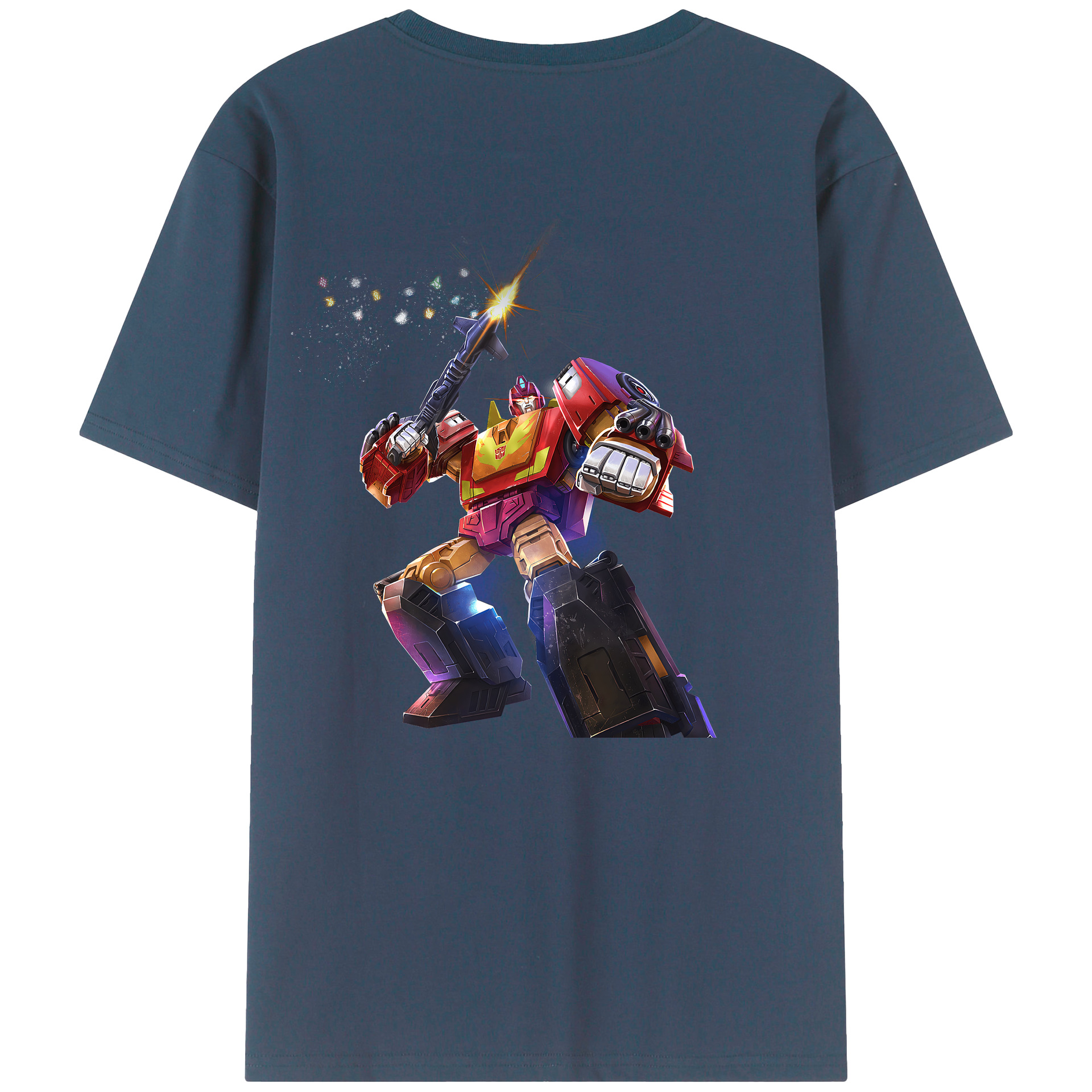 （画像用） Transformers トランスフォーマー 綿100％半袖Tシャツ（背面プリント）