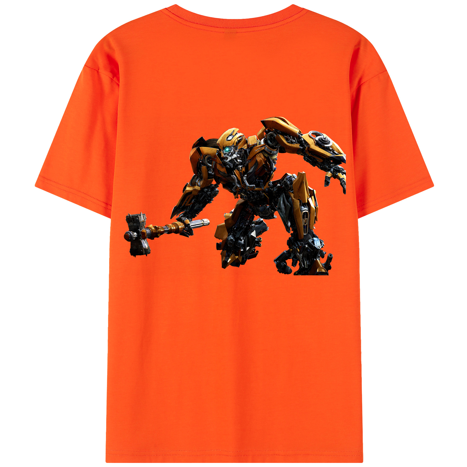 （画像用） Transformers トランスフォーマー 綿100％半袖Tシャツ（背面プリント）