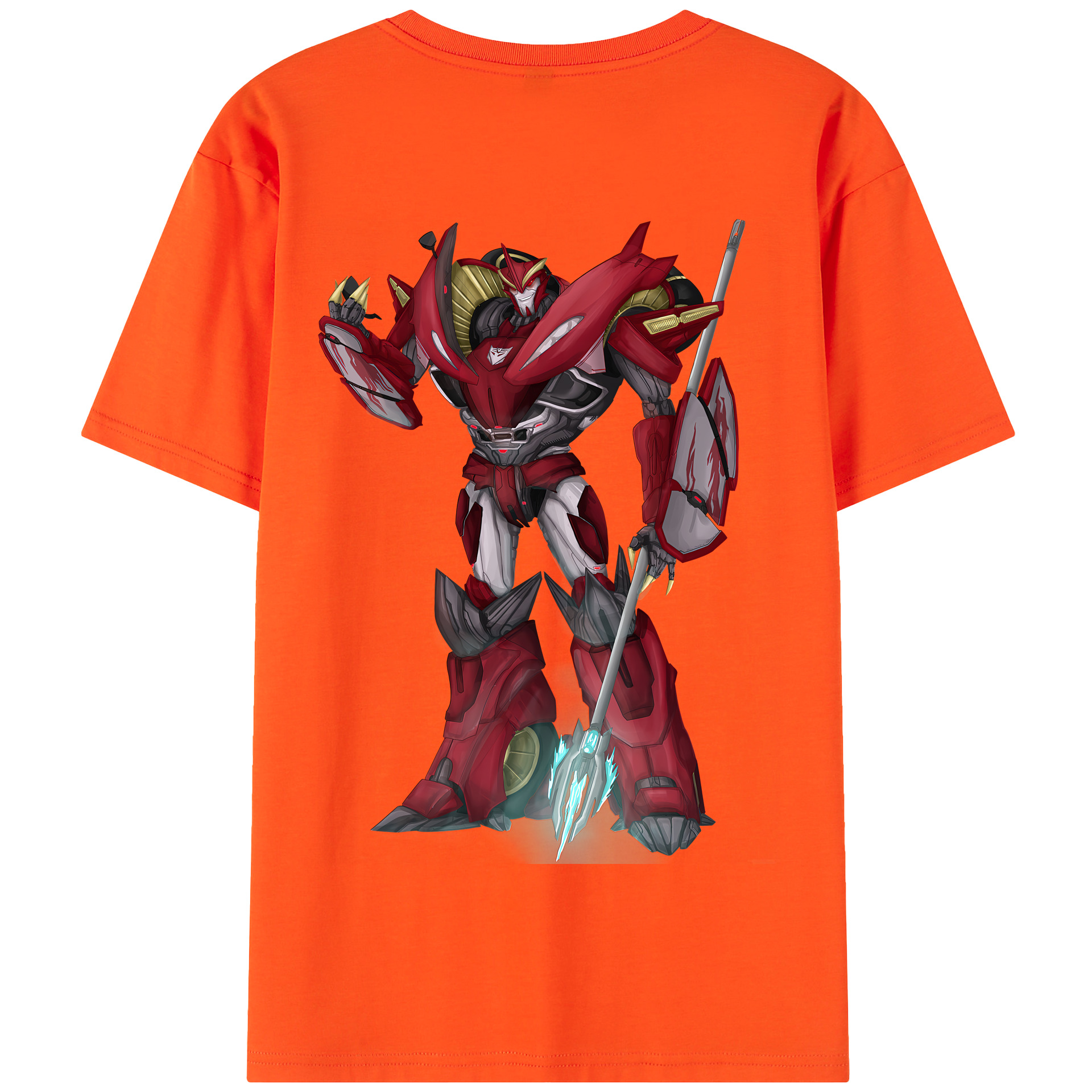 （画像用） Transformers トランスフォーマー 綿100％半袖Tシャツ（背面プリント）