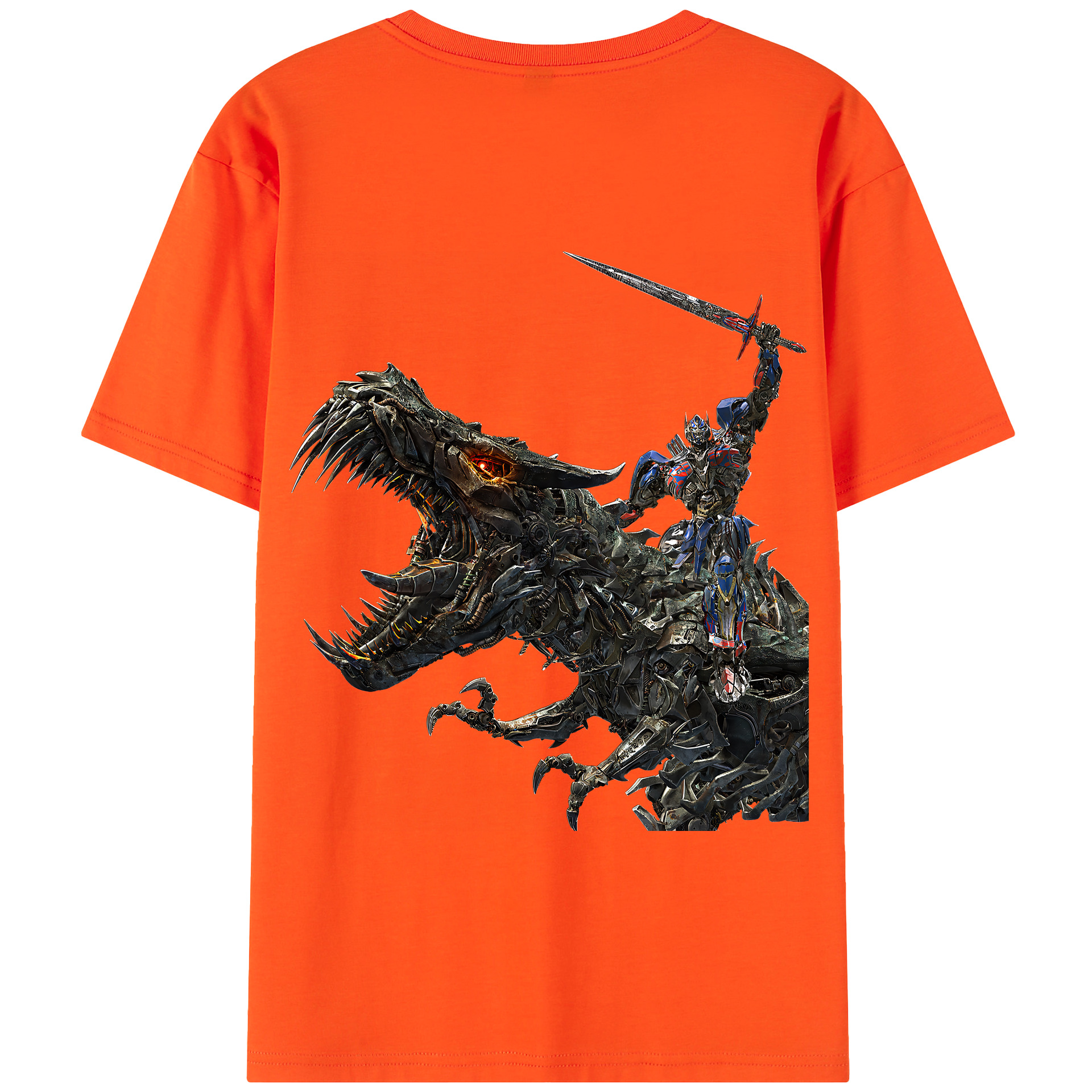 （画像用） Transformers トランスフォーマー 綿100％半袖Tシャツ（背面プリント）