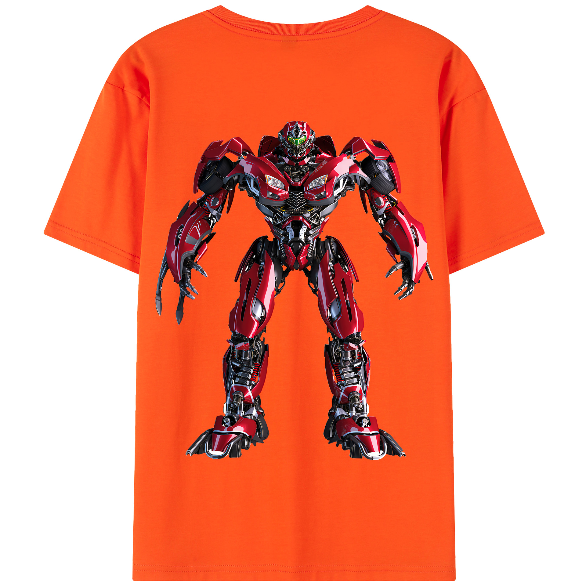 （画像用） Transformers トランスフォーマー 綿100％半袖Tシャツ（背面プリント）