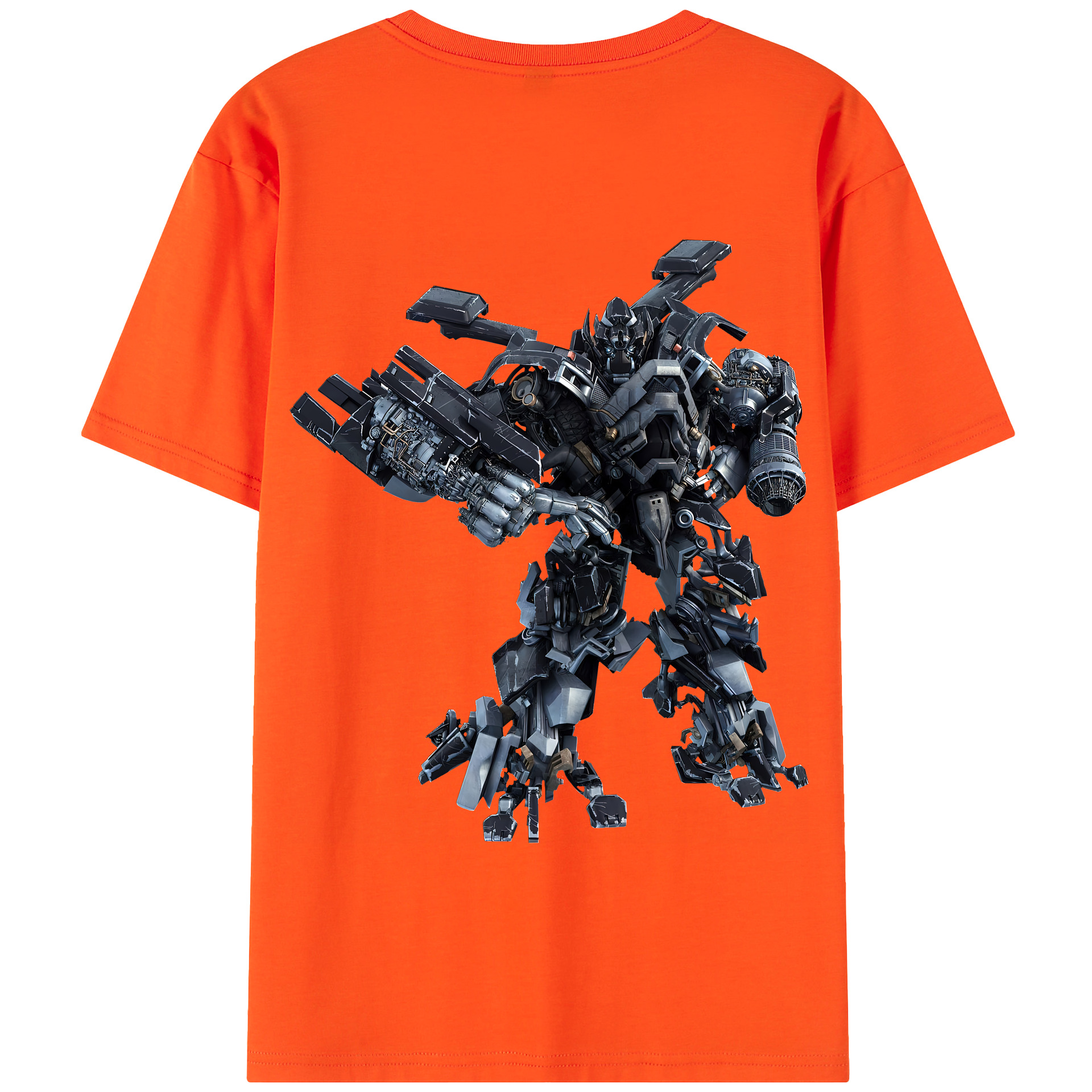 （画像用） Transformers トランスフォーマー 綿100％半袖Tシャツ（背面プリント）