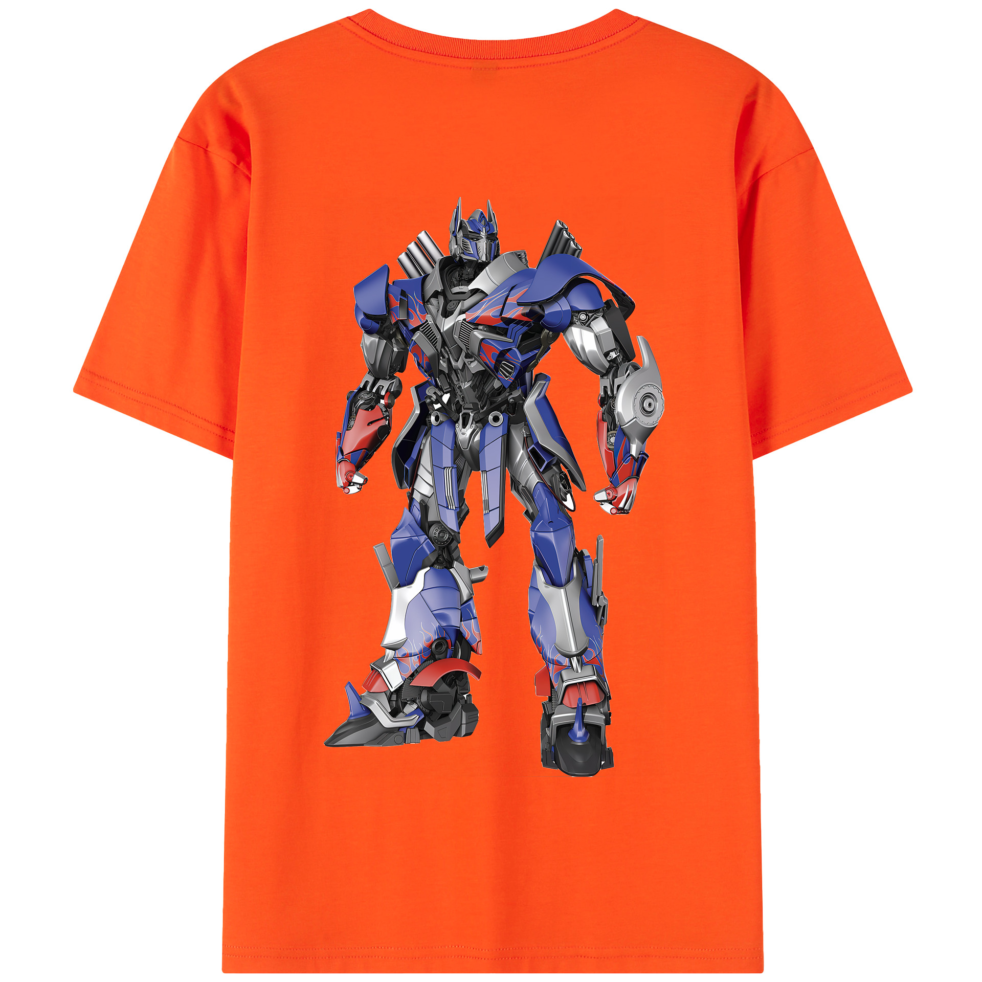 （画像用） Transformers トランスフォーマー 綿100％半袖Tシャツ（背面プリント）