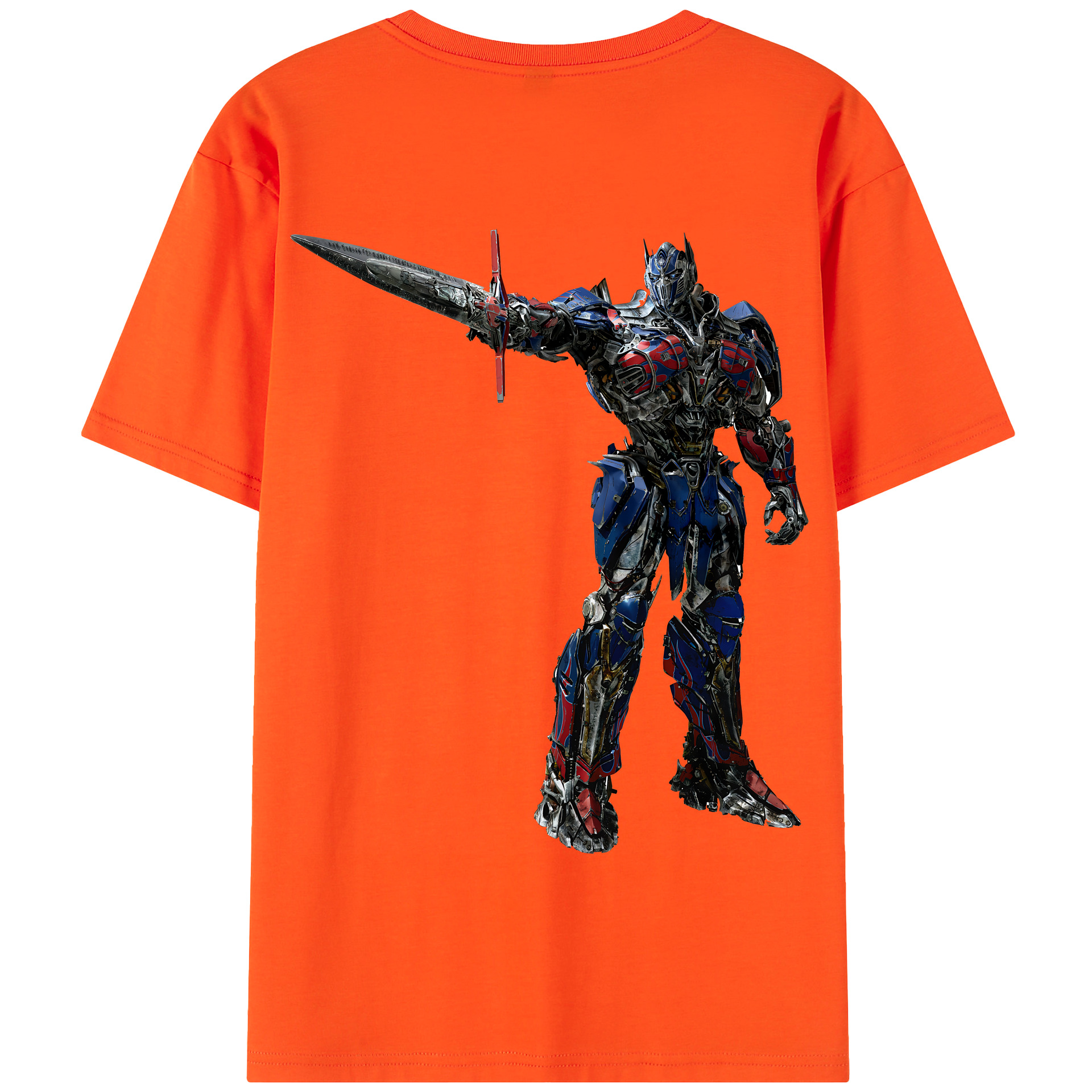 （画像用） Transformers トランスフォーマー 綿100％半袖Tシャツ（背面プリント）