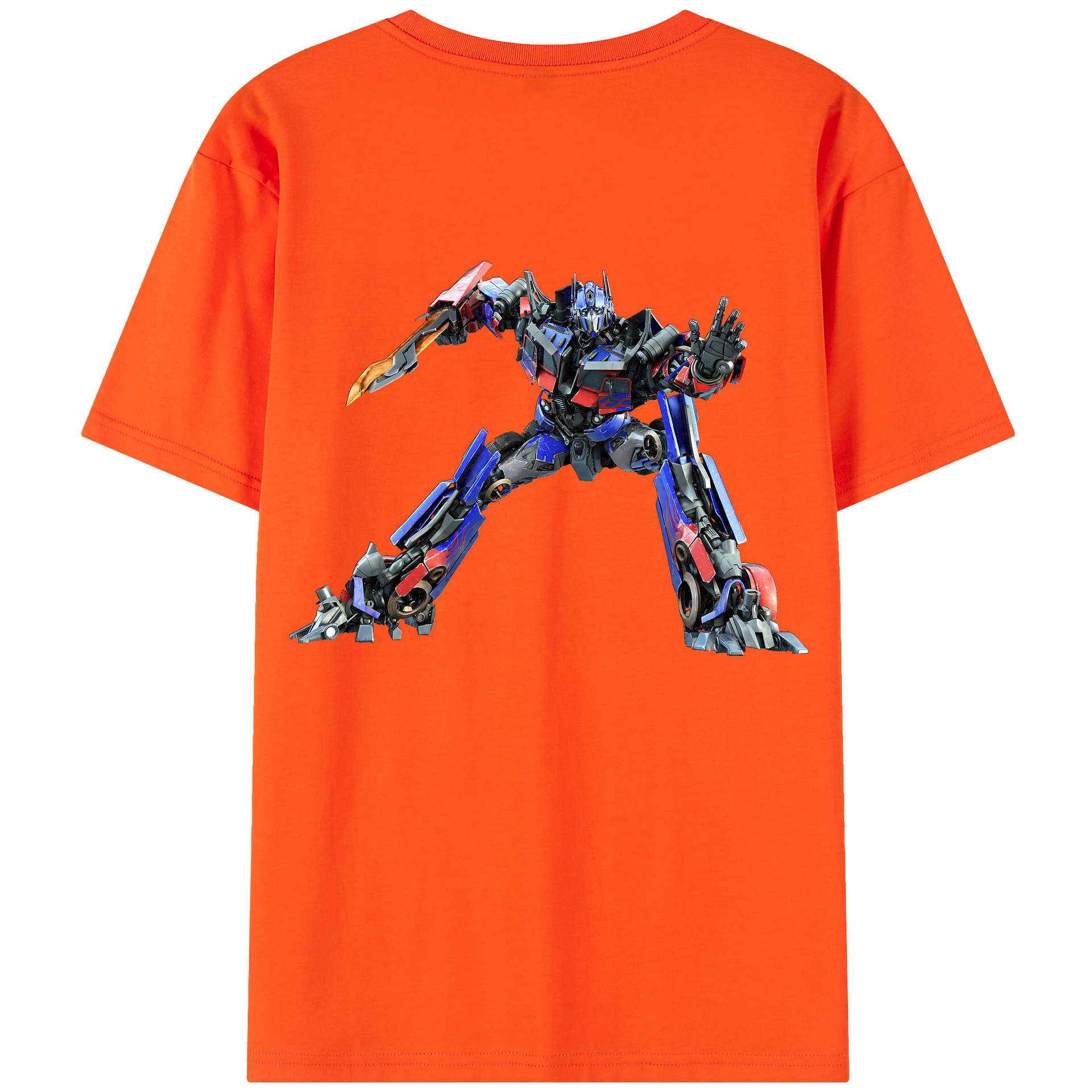 （画像用） Transformers トランスフォーマー 綿100％半袖Tシャツ（背面プリント）