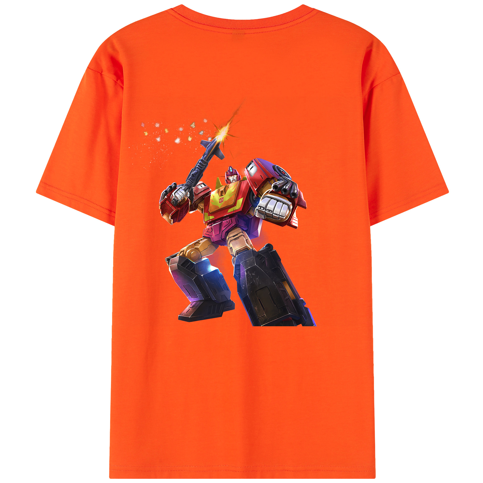 （画像用） Transformers トランスフォーマー 綿100％半袖Tシャツ（背面プリント）