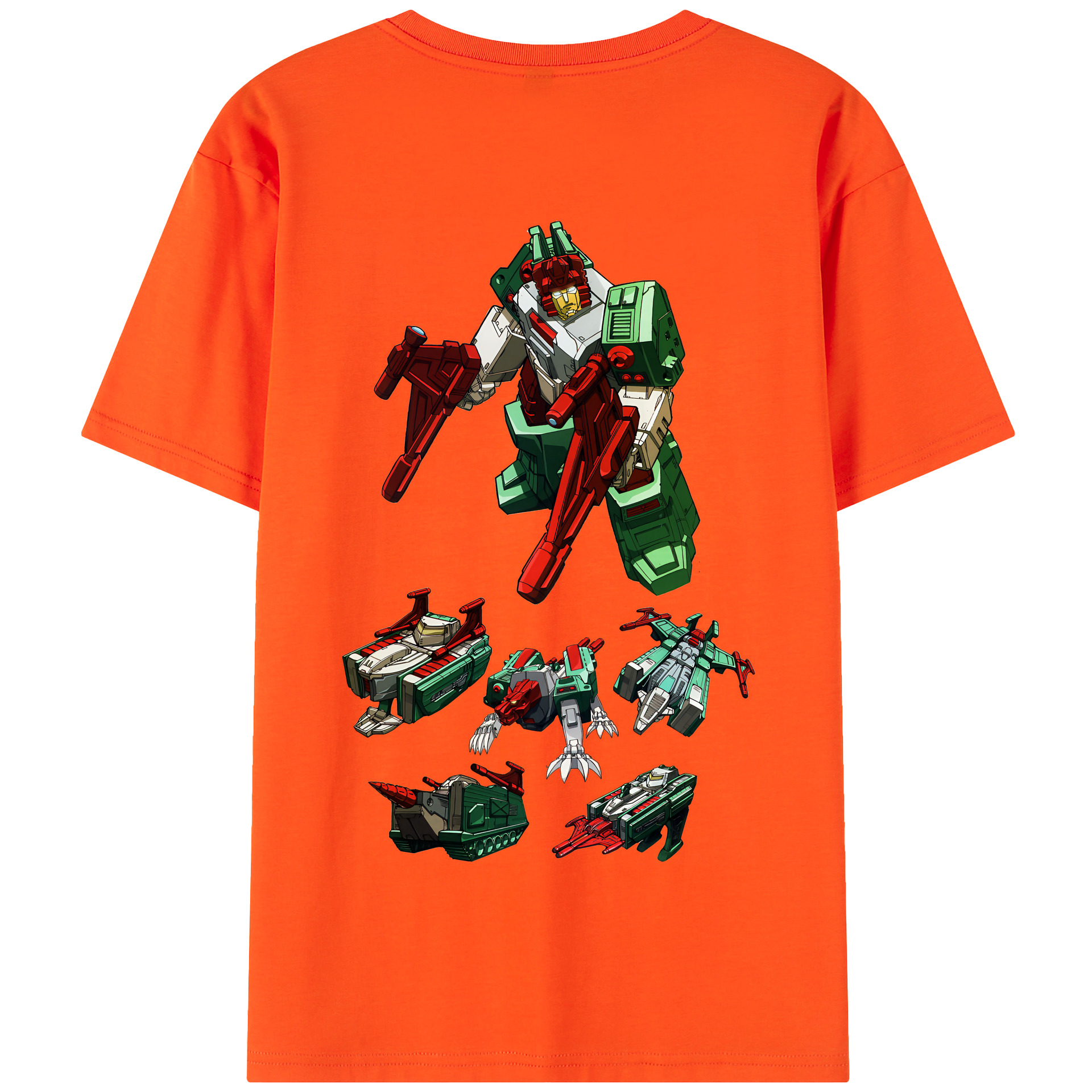 （画像用） Transformers トランスフォーマー 綿100％半袖Tシャツ（背面プリント）