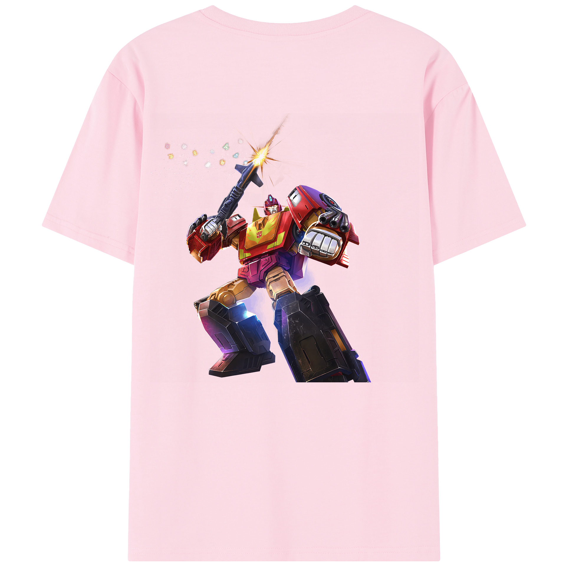 （画像用） Transformers トランスフォーマー 綿100％半袖Tシャツ（背面プリント）