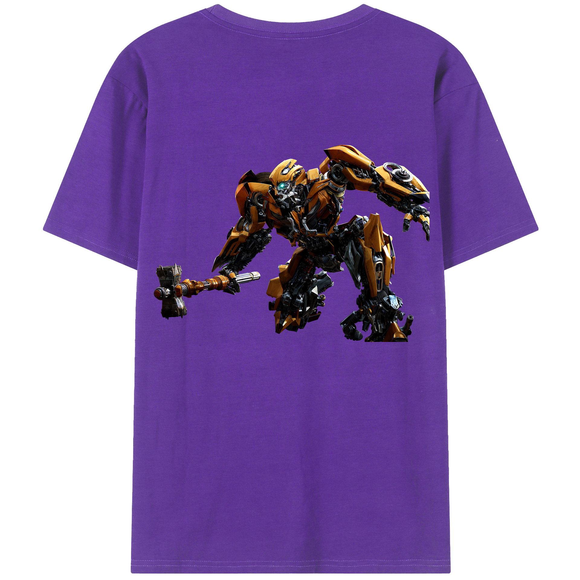 （画像用） Transformers トランスフォーマー 綿100％半袖Tシャツ（背面プリント）