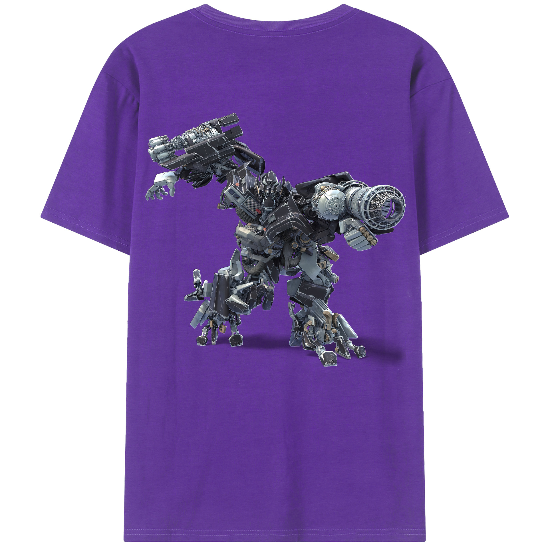 （画像用） Transformers トランスフォーマー 綿100％半袖Tシャツ（背面プリント）