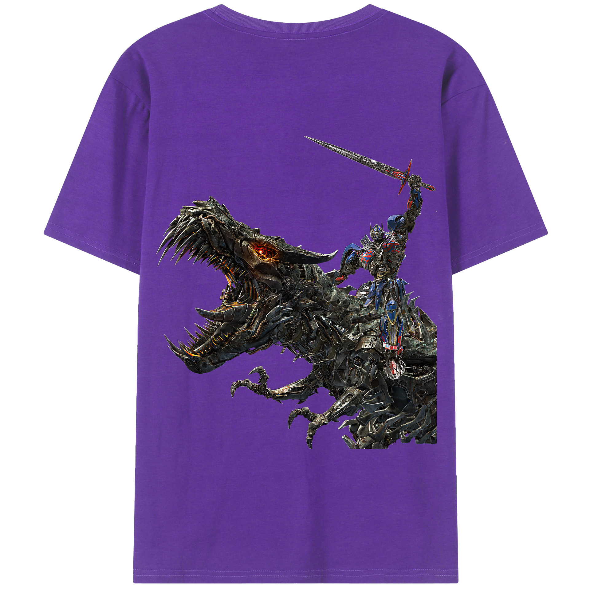 （画像用） Transformers トランスフォーマー 綿100％半袖Tシャツ（背面プリント）