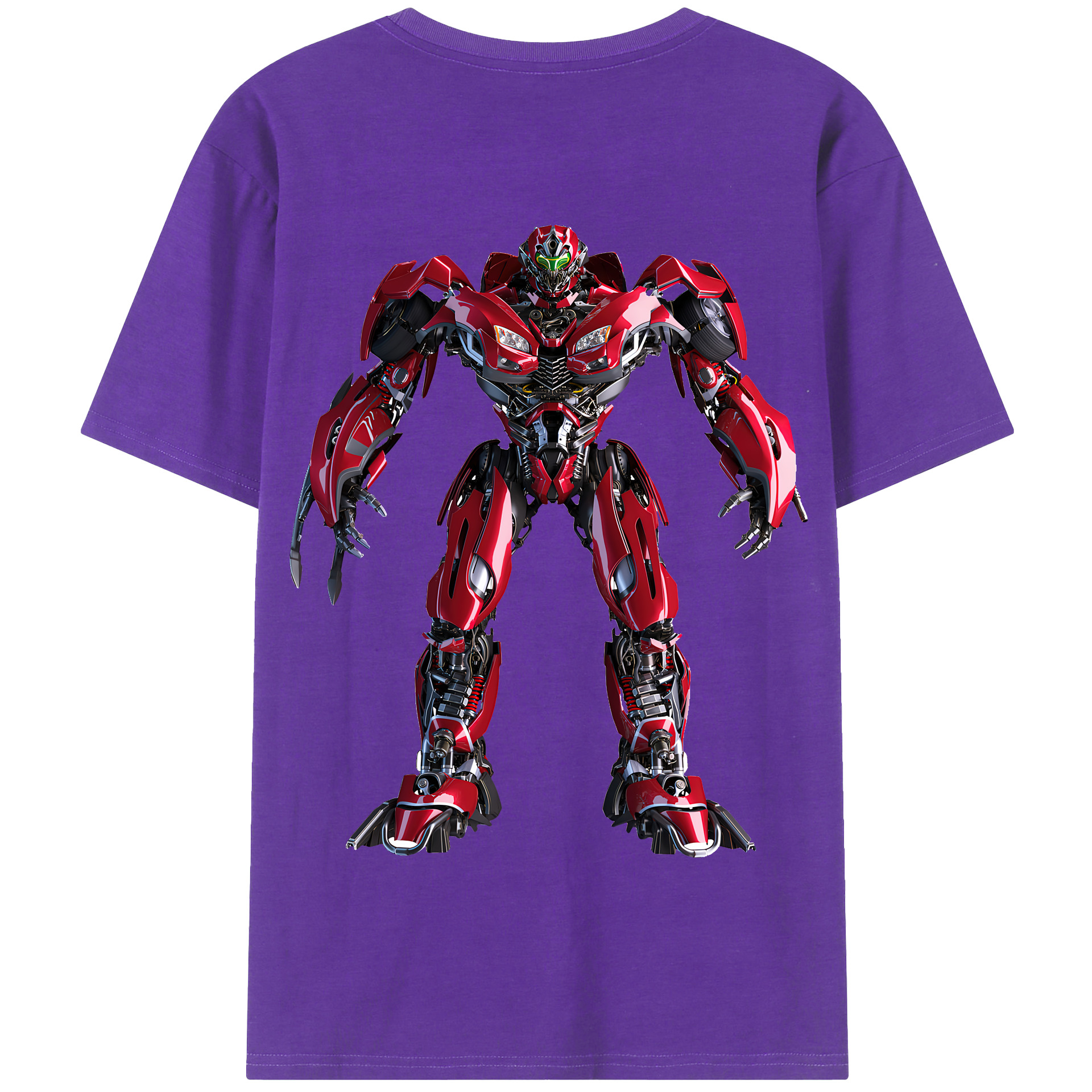 （画像用） Transformers トランスフォーマー 綿100％半袖Tシャツ（背面プリント）