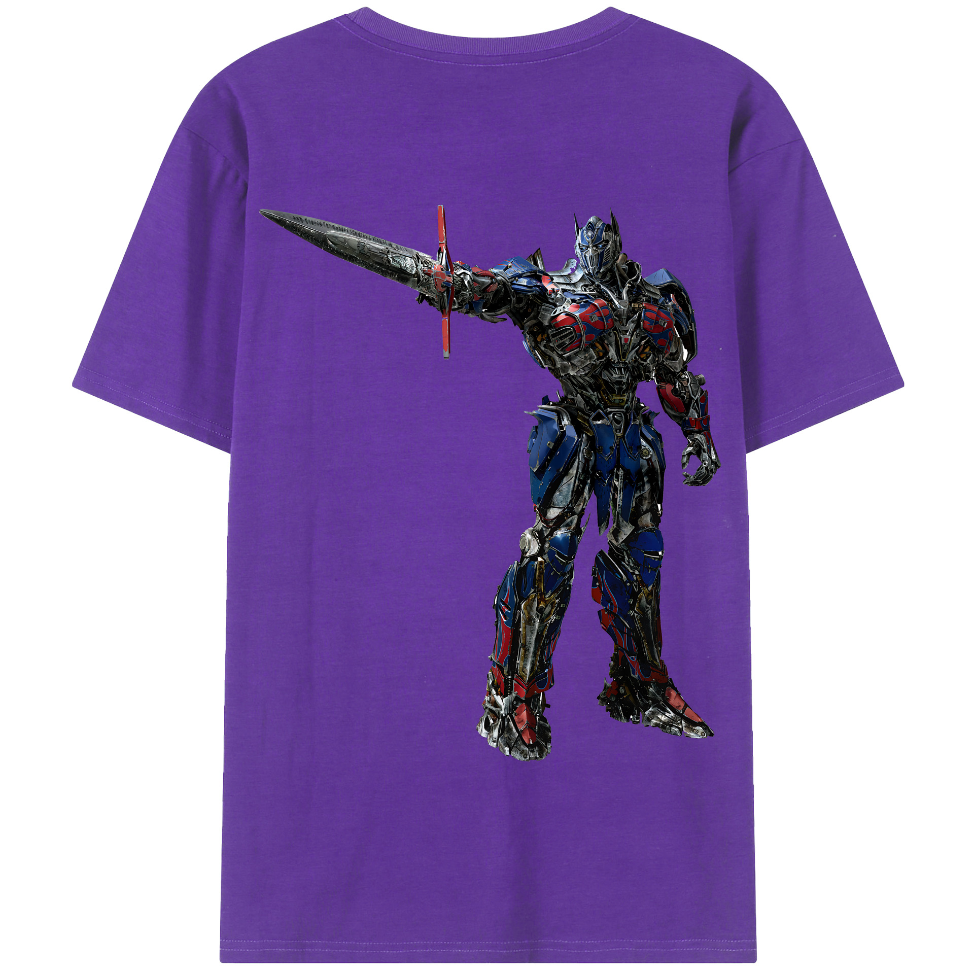 （画像用） Transformers トランスフォーマー 綿100％半袖Tシャツ（背面プリント）
