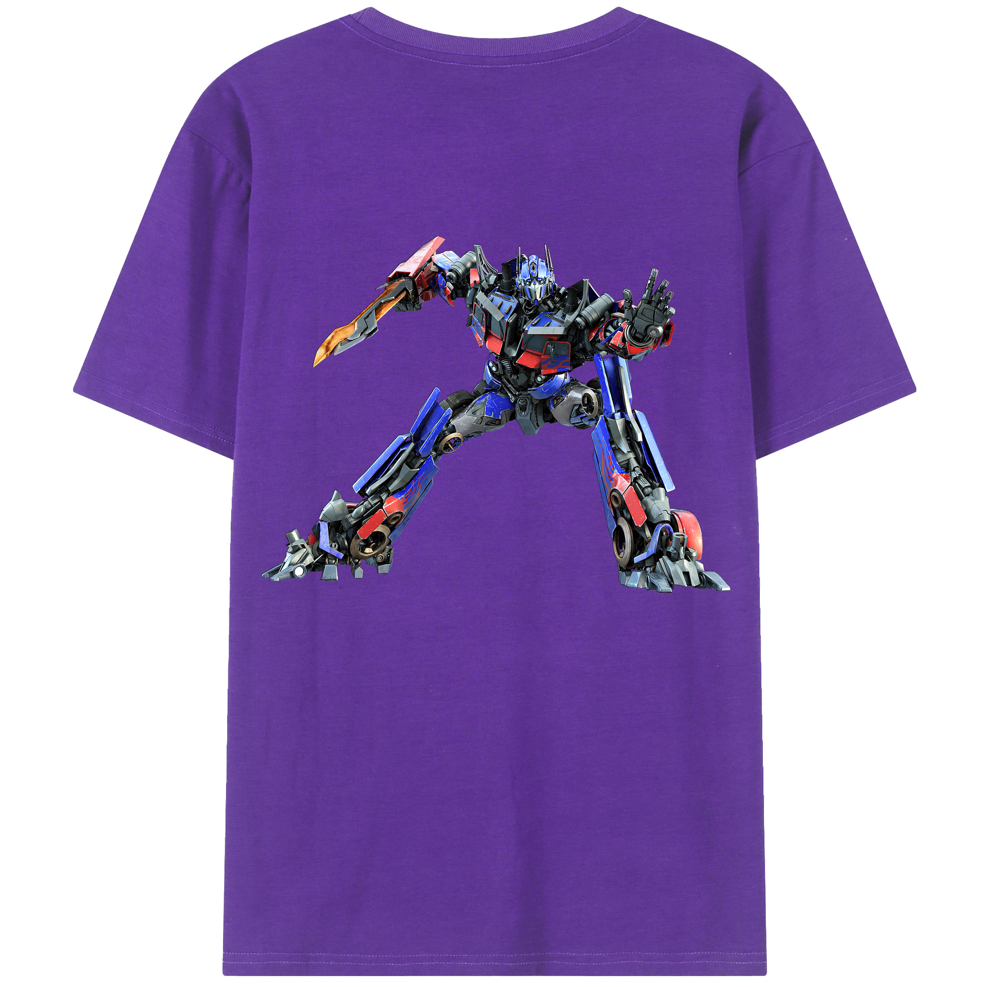 （画像用） Transformers トランスフォーマー 綿100％半袖Tシャツ（背面プリント）