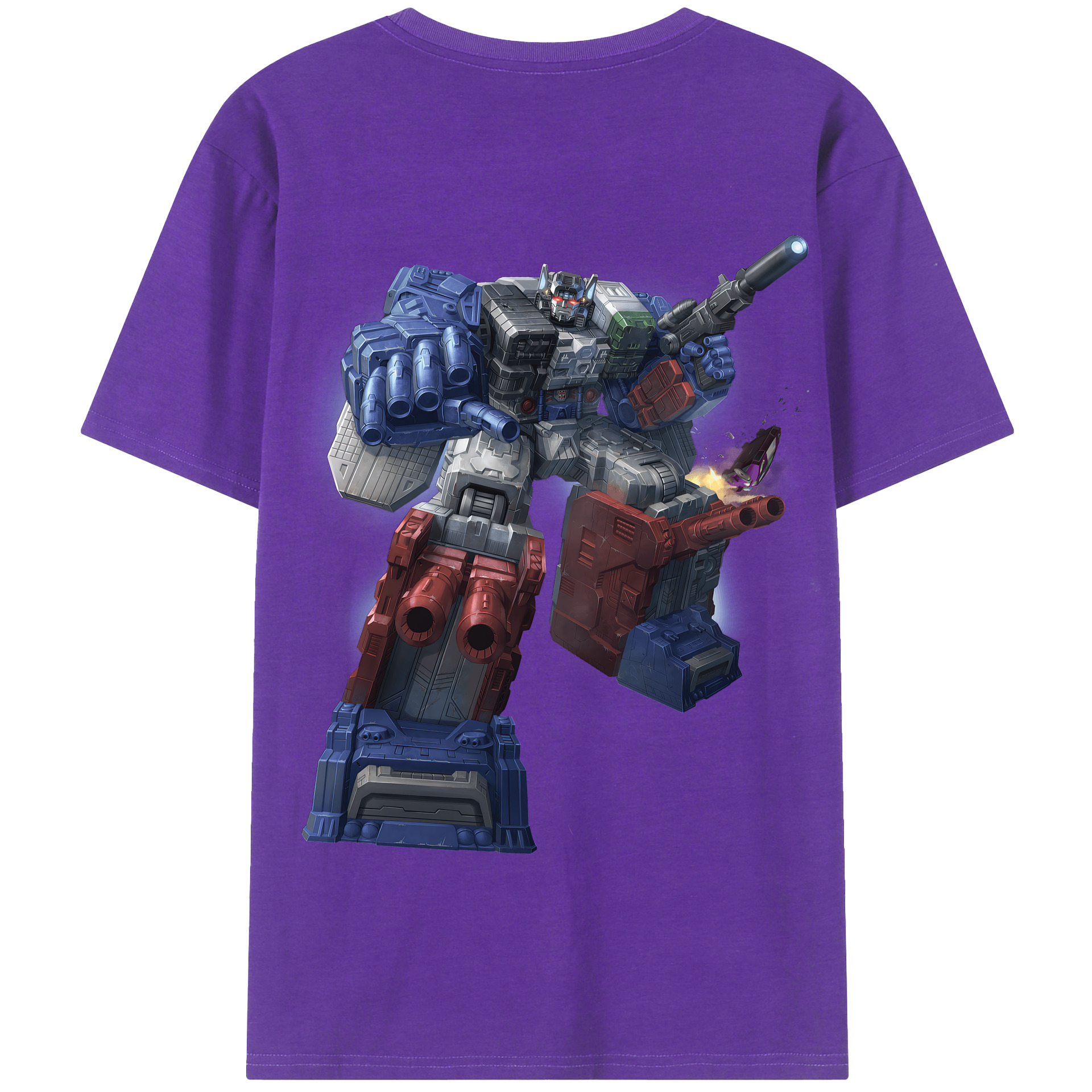 （画像用） Transformers トランスフォーマー 綿100％半袖Tシャツ（背面プリント）