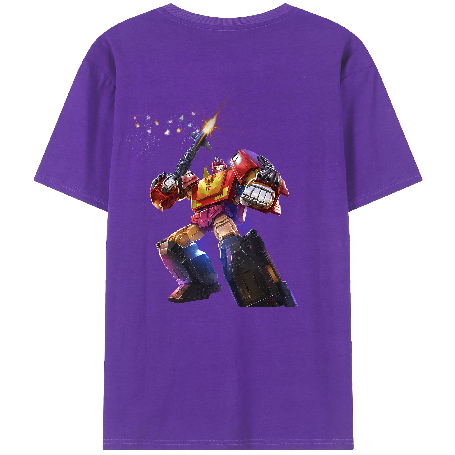（画像用） Transformers トランスフォーマー 綿100％半袖Tシャツ（背面プリント）