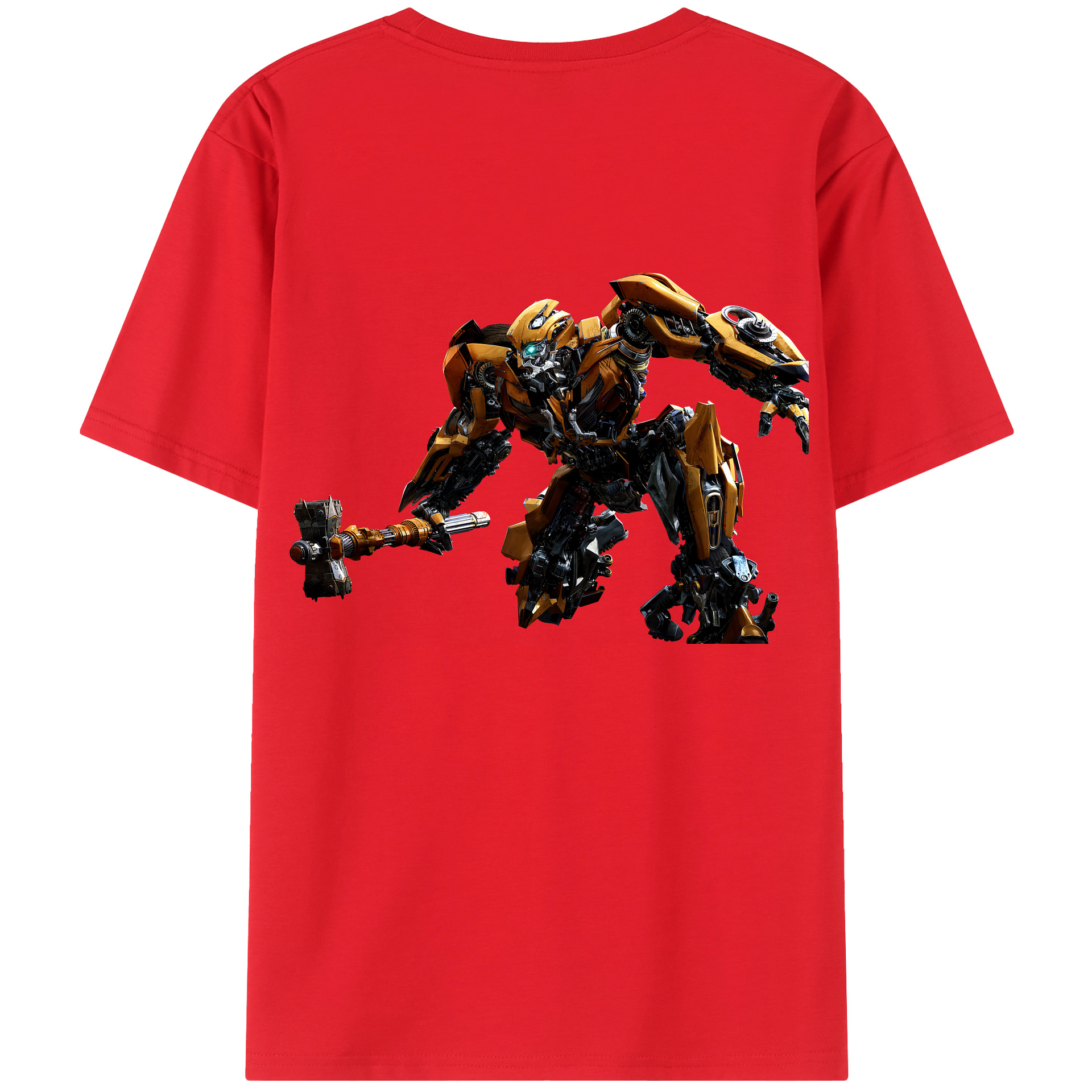 （画像用） Transformers トランスフォーマー 綿100％半袖Tシャツ（背面プリント）