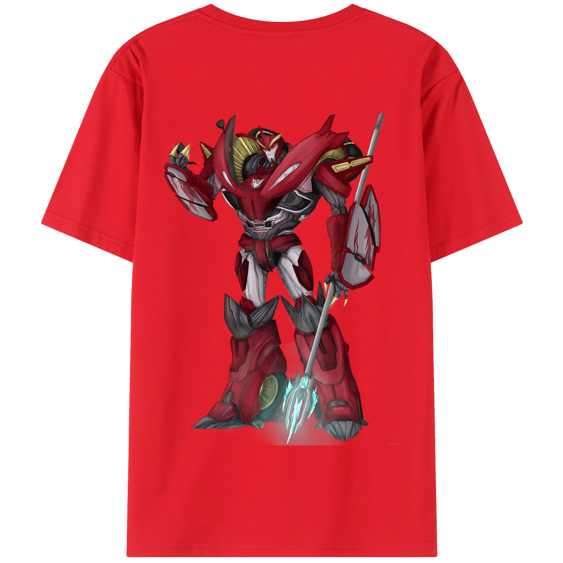 （画像用） Transformers トランスフォーマー 綿100％半袖Tシャツ（背面プリント）