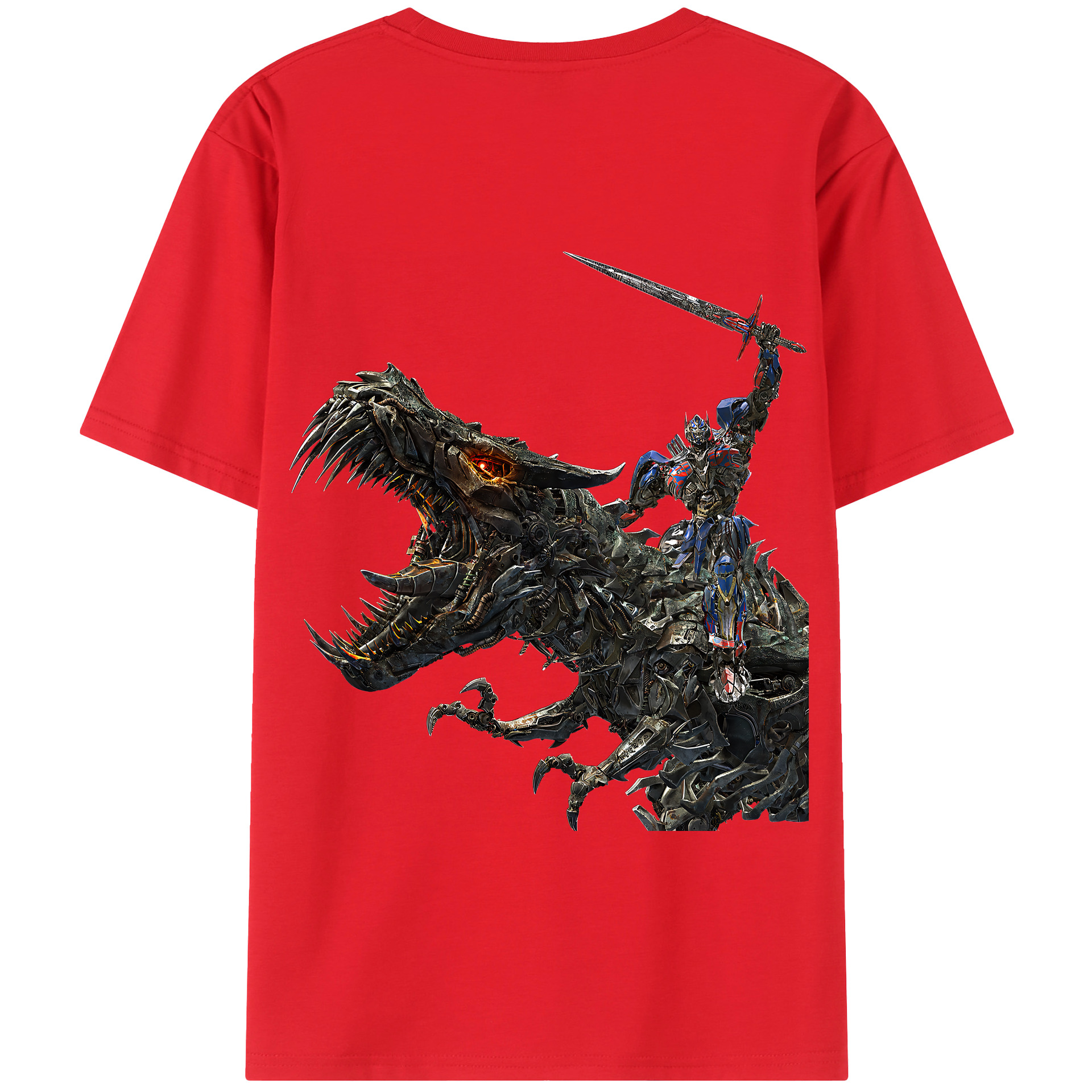 （画像用） Transformers トランスフォーマー 綿100％半袖Tシャツ（背面プリント）