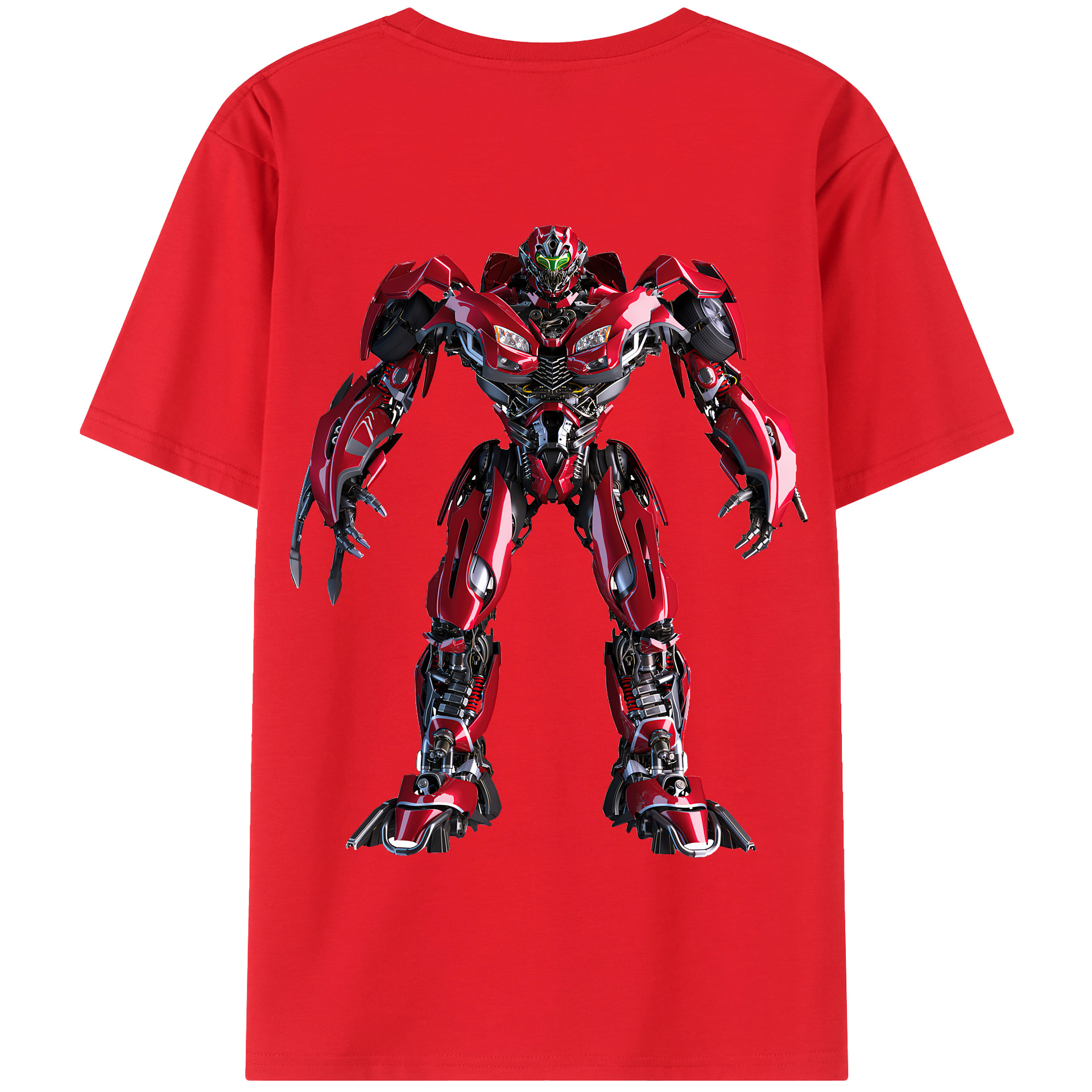 （画像用） Transformers トランスフォーマー 綿100％半袖Tシャツ（背面プリント）
