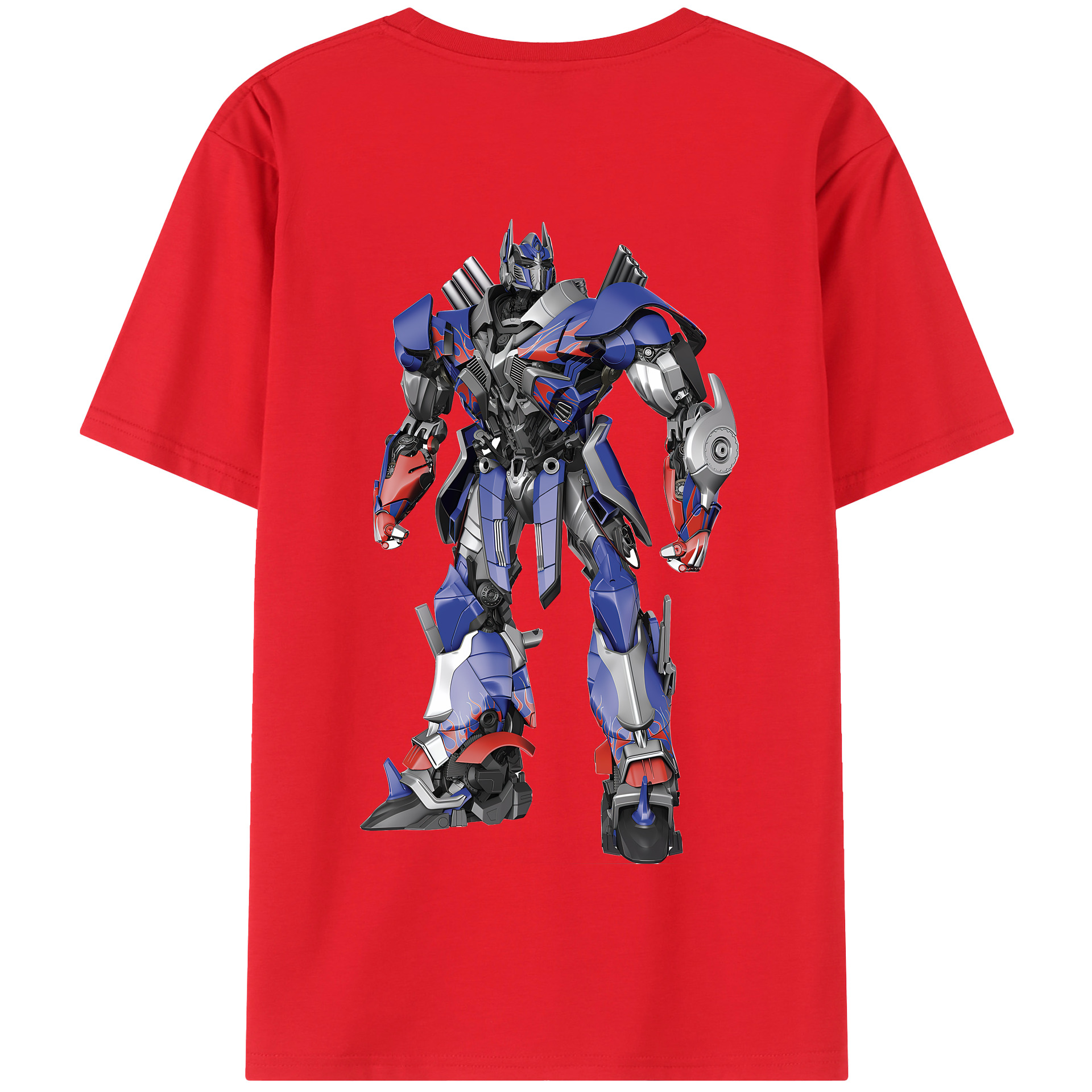 （画像用） Transformers トランスフォーマー 綿100％半袖Tシャツ（背面プリント）