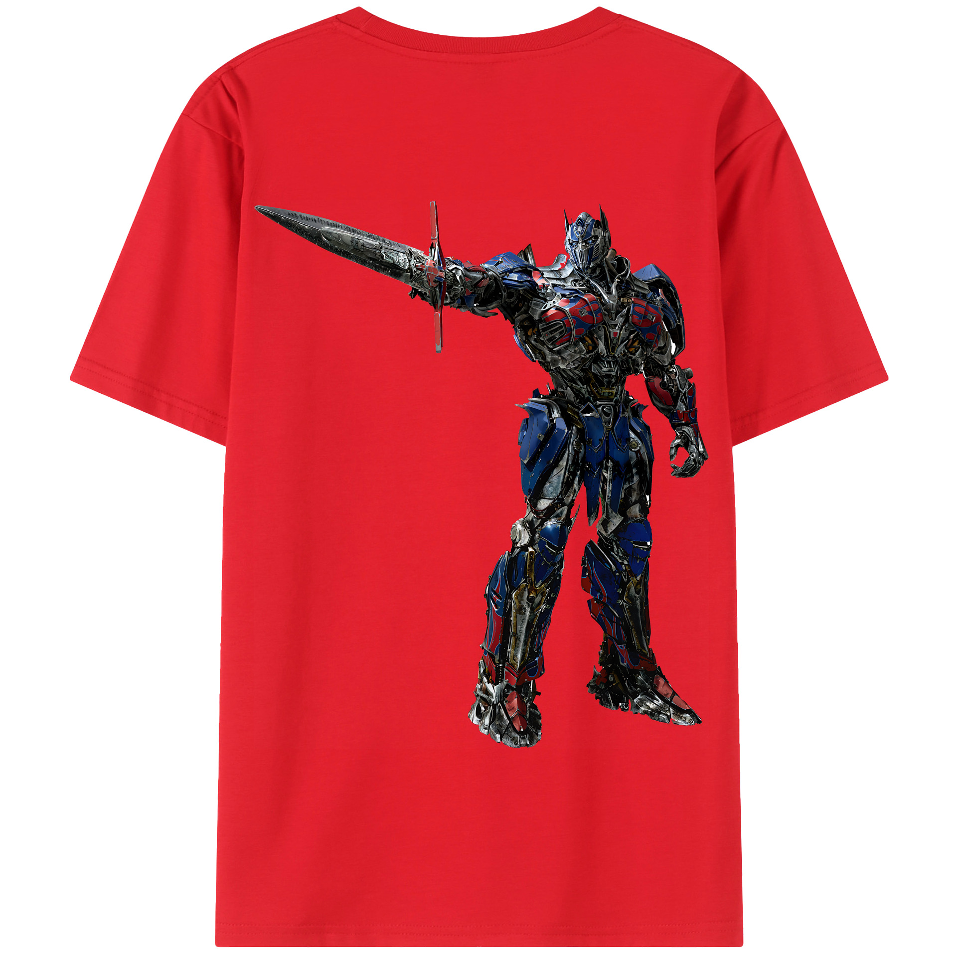 （画像用） Transformers トランスフォーマー 綿100％半袖Tシャツ（背面プリント）