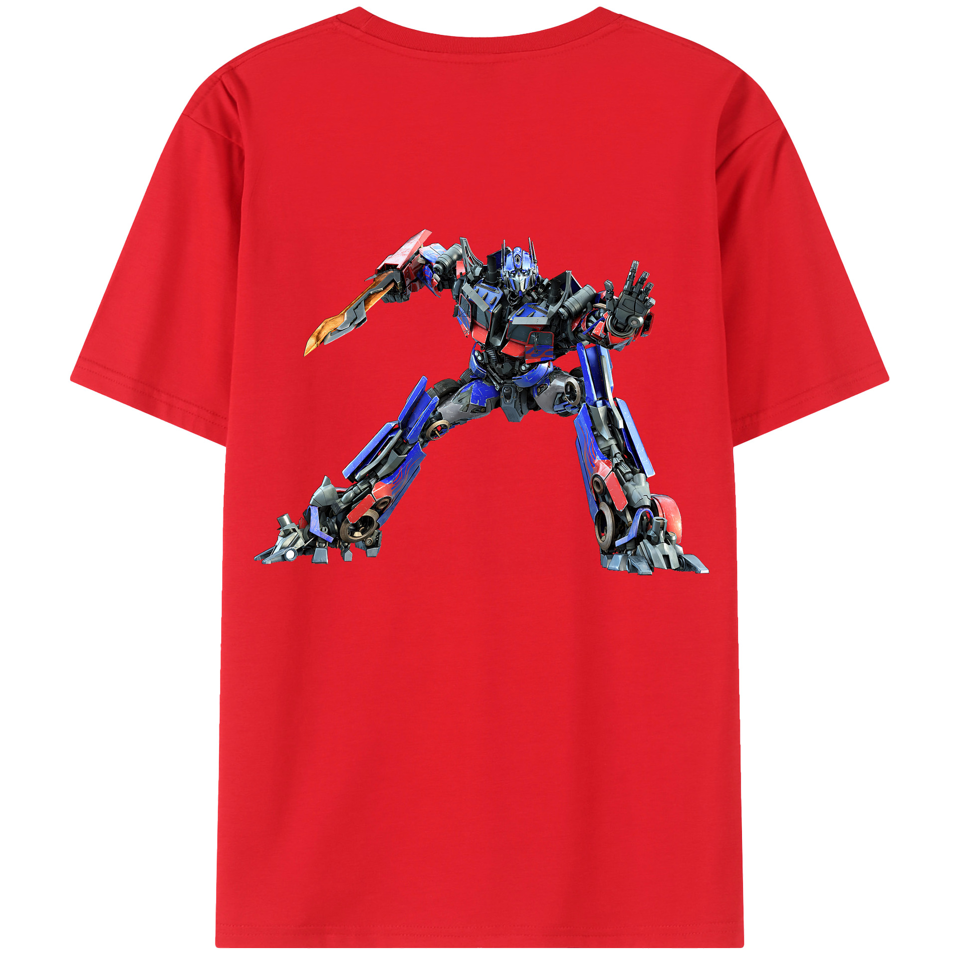 （画像用） Transformers トランスフォーマー 綿100％半袖Tシャツ（背面プリント）
