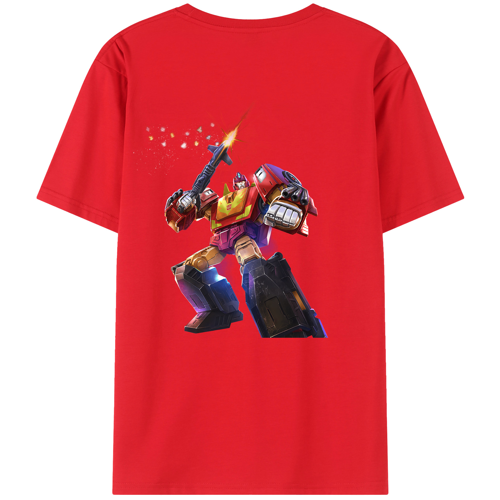 （画像用） Transformers トランスフォーマー 綿100％半袖Tシャツ（背面プリント）