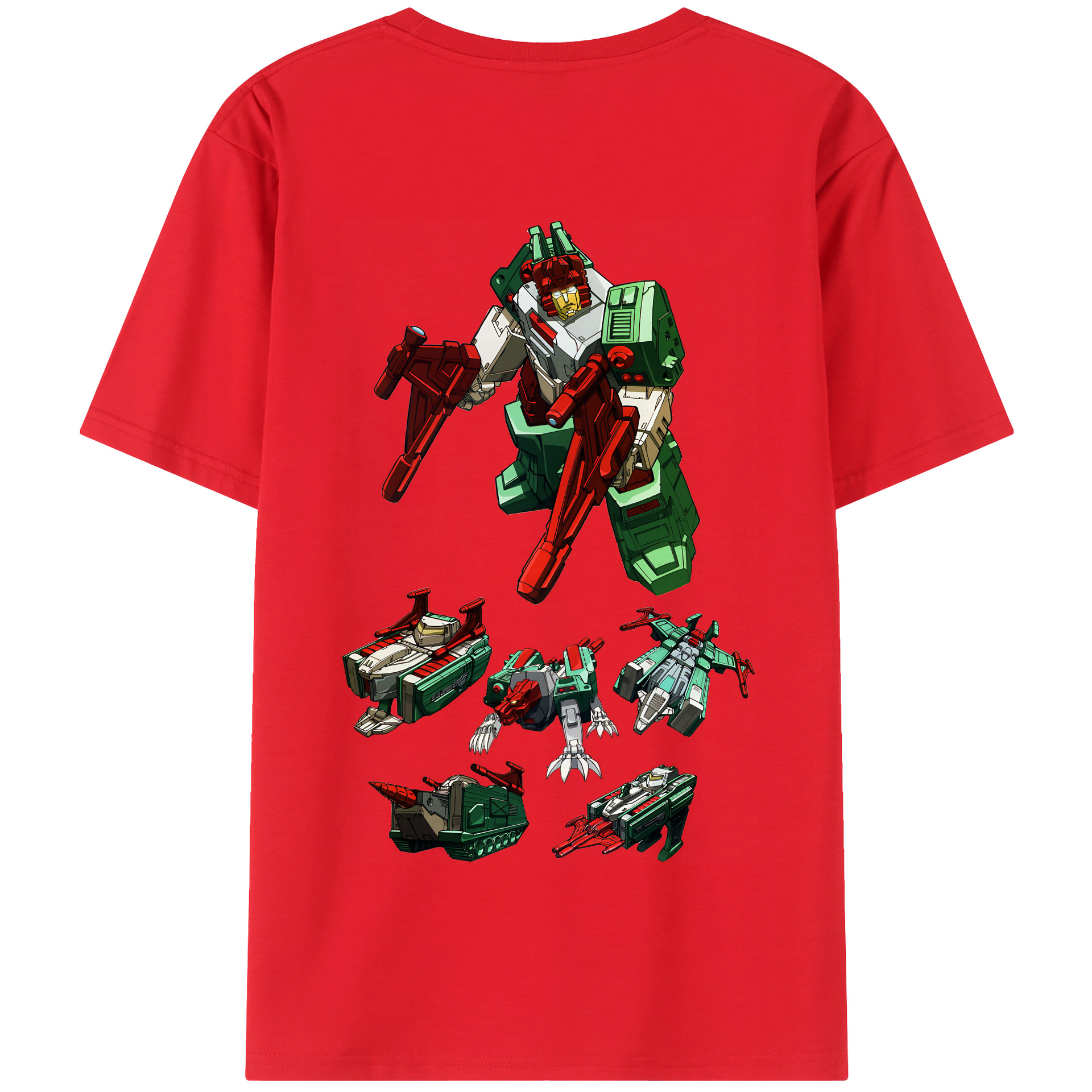 （画像用） Transformers トランスフォーマー 綿100％半袖Tシャツ（背面プリント）