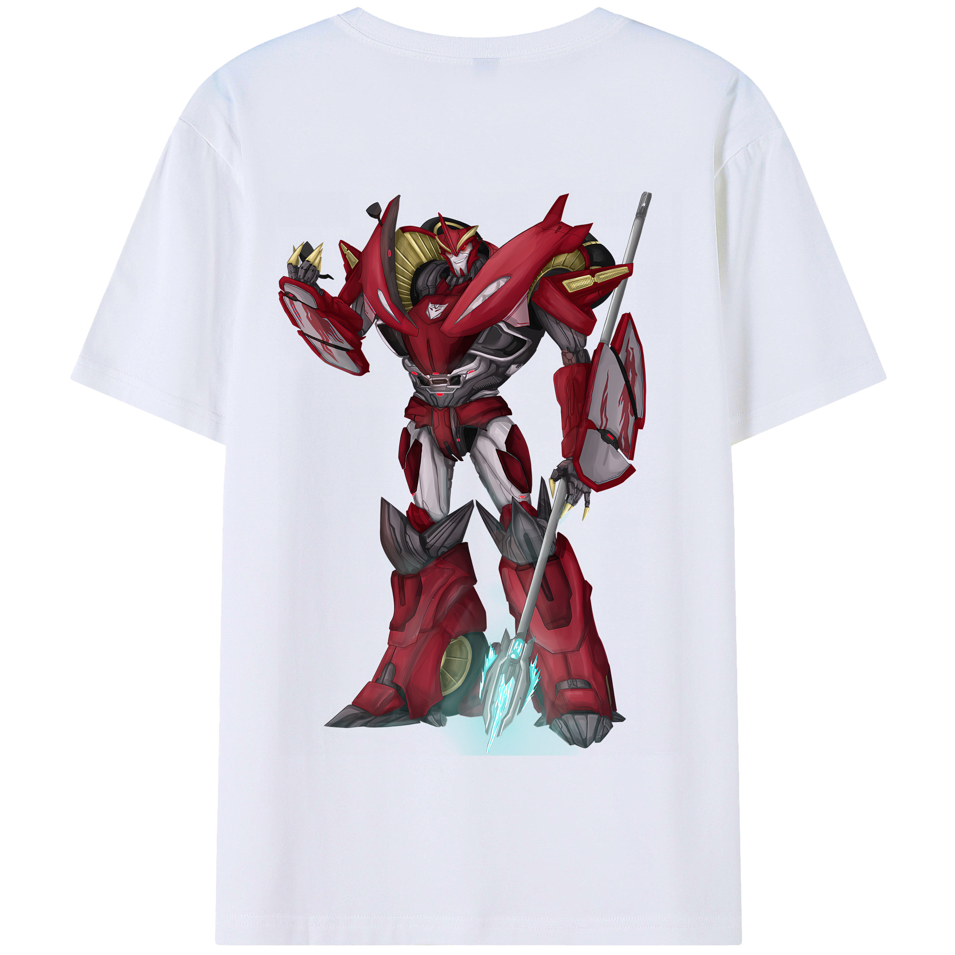 （画像用） Transformers トランスフォーマー 綿100％半袖Tシャツ（背面プリント）